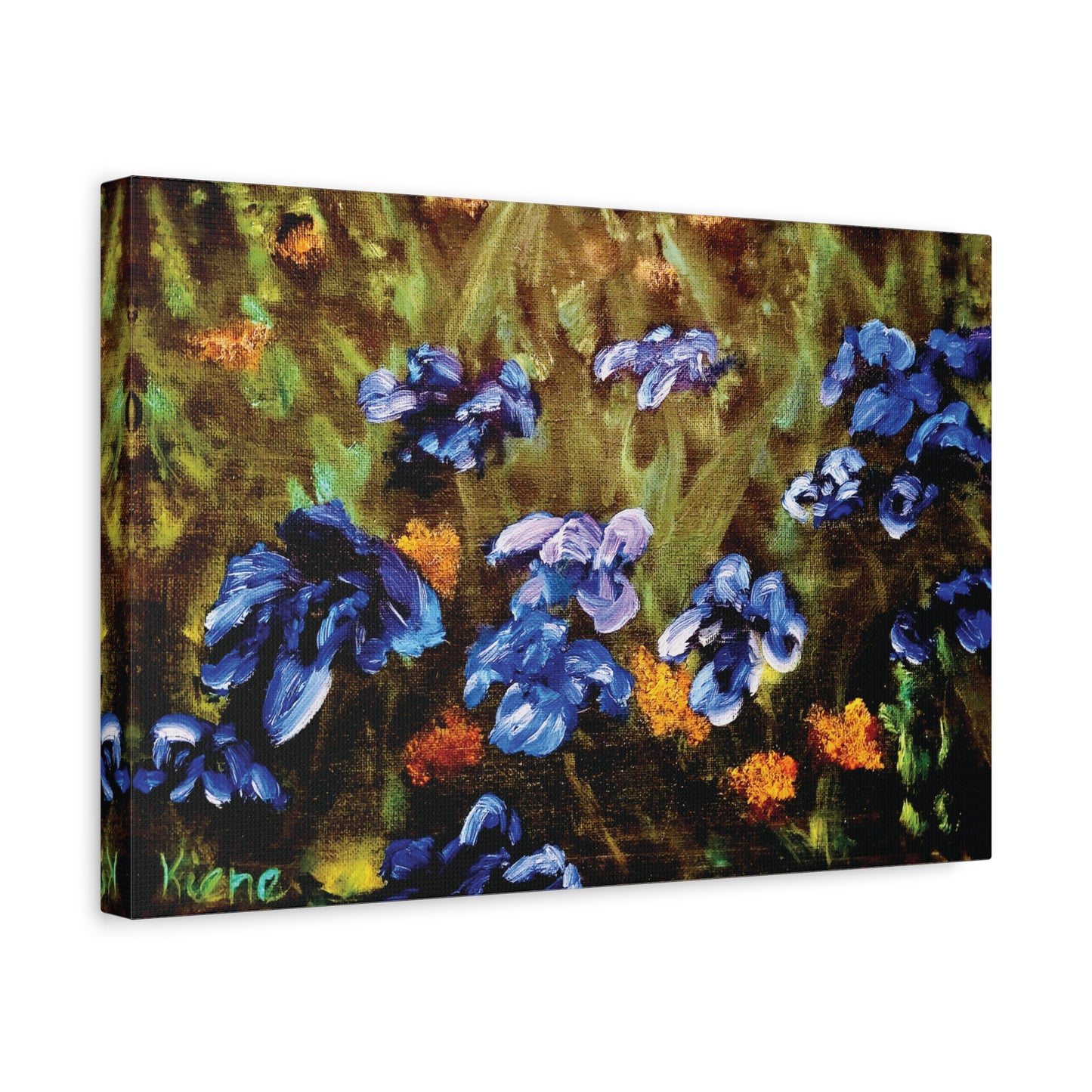 Irises Reimagined Matte Canvas, Stretched, 1.25". Available in sizes from 10” x 8”-18” x 12”