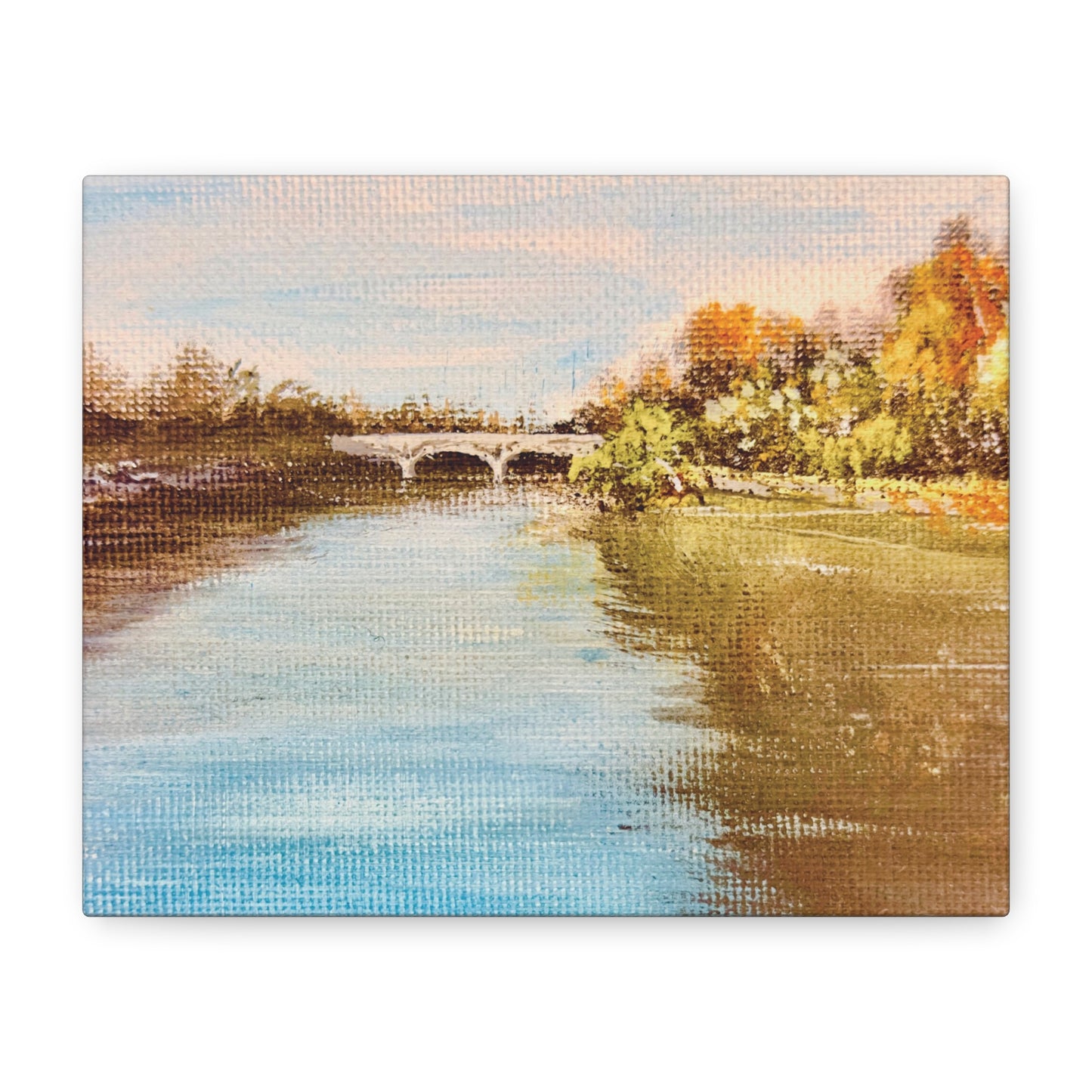 Picturesque Tiber River, Rome Matte Canvas, Stretched, 1.25". Available in sizes from 10” x 8”-18” x 12”
