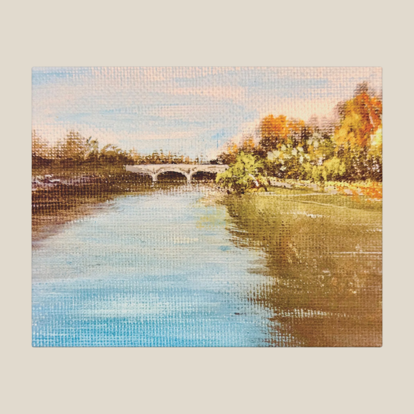 Picturesque Tiber River, Rome Matte Canvas, Stretched, 1.25". Available in sizes from 10” x 8”-18” x 12”
