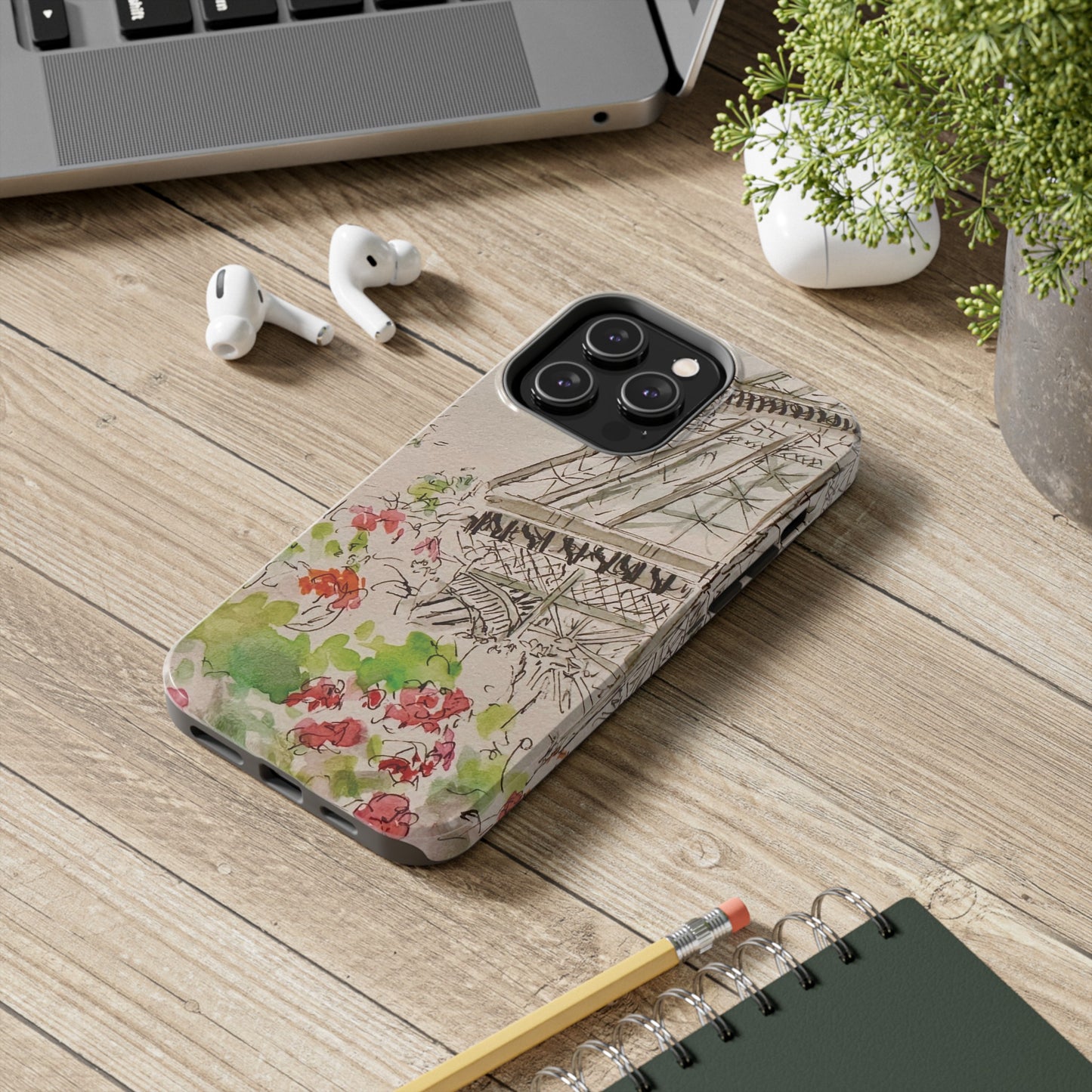 Eiffel Tower and Paris Flowers Phone Case for iPhone 15, 14, 13 and More