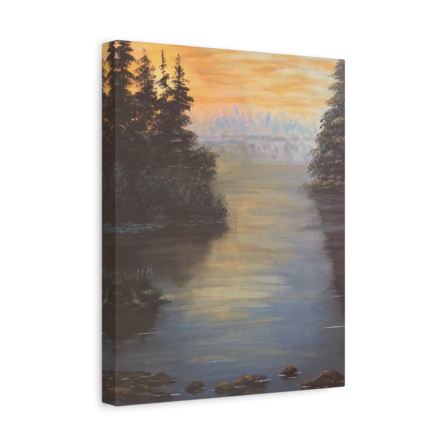 Peaceful Northwoods Lake Matte Canvas, Stretched, 1.25". Available in sizes from 8” x 10”-20” x 30”