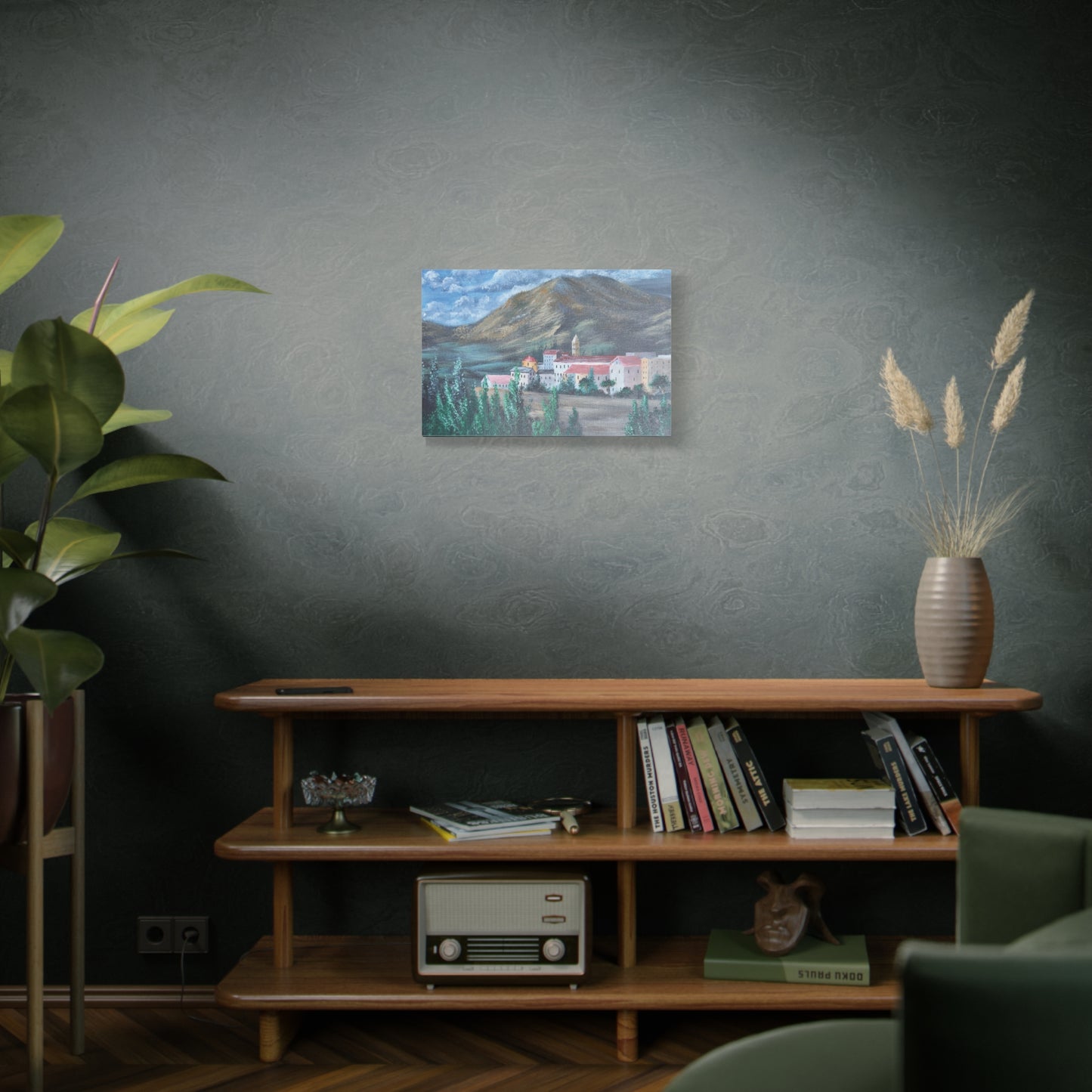 Italian Landscape Vintage Wall Art, Tivoli Matte Canvas, Stretched, 1.25". Available in sizes from 10” x 8”-30” x 20”