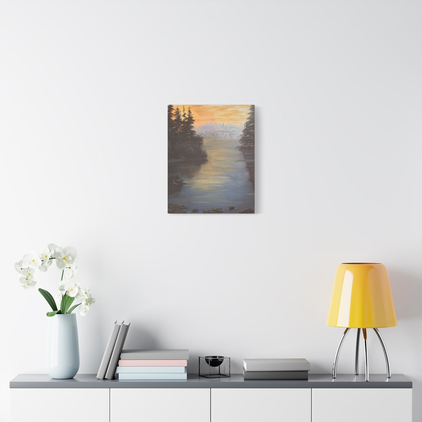 Peaceful Northwoods Lake Matte Canvas, Stretched, 1.25". Available in sizes from 8” x 10”-20” x 30”