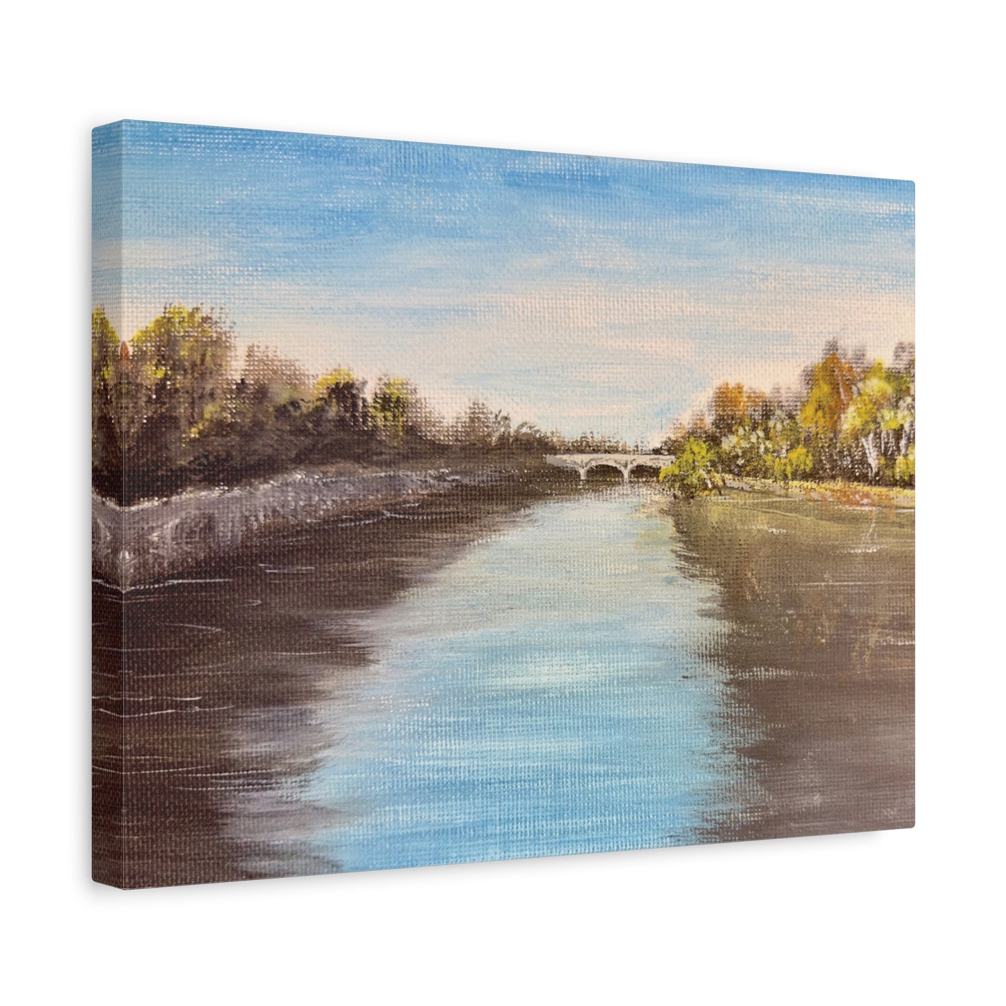 Scenic Tiber River, Rome Matte Canvas, Stretched, 1.25". Available in sizes from 10” x 8”-30” x 24”