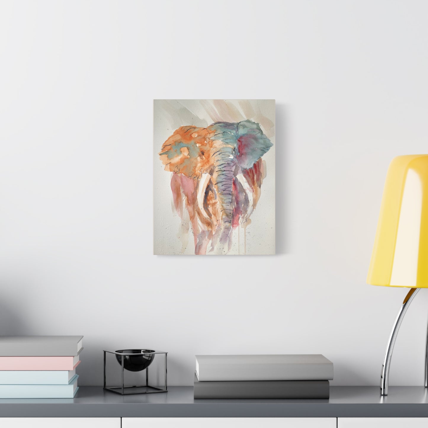 Bull in a Dust Storm Matte Canvas, Stretched, 1.25". Available in sizes 8” x 10”-18” x 24”