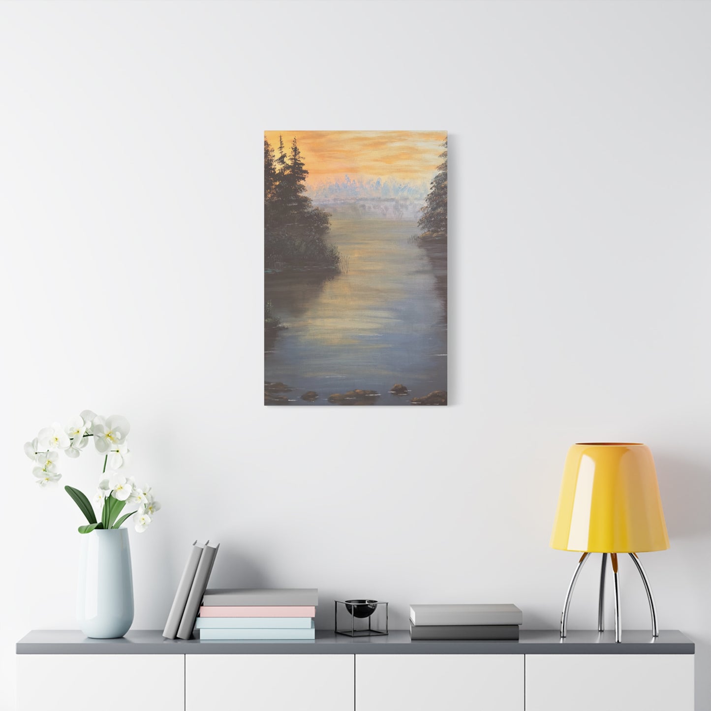 Peaceful Northwoods Lake Matte Canvas, Stretched, 1.25". Available in sizes from 8” x 10”-20” x 30”