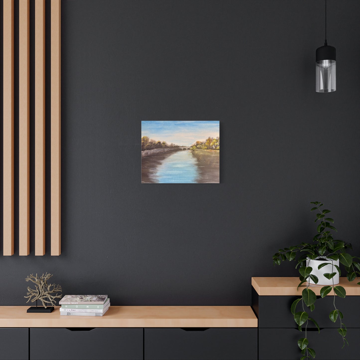 Scenic Tiber River, Rome Matte Canvas, Stretched, 1.25". Available in sizes from 10” x 8”-30” x 24”