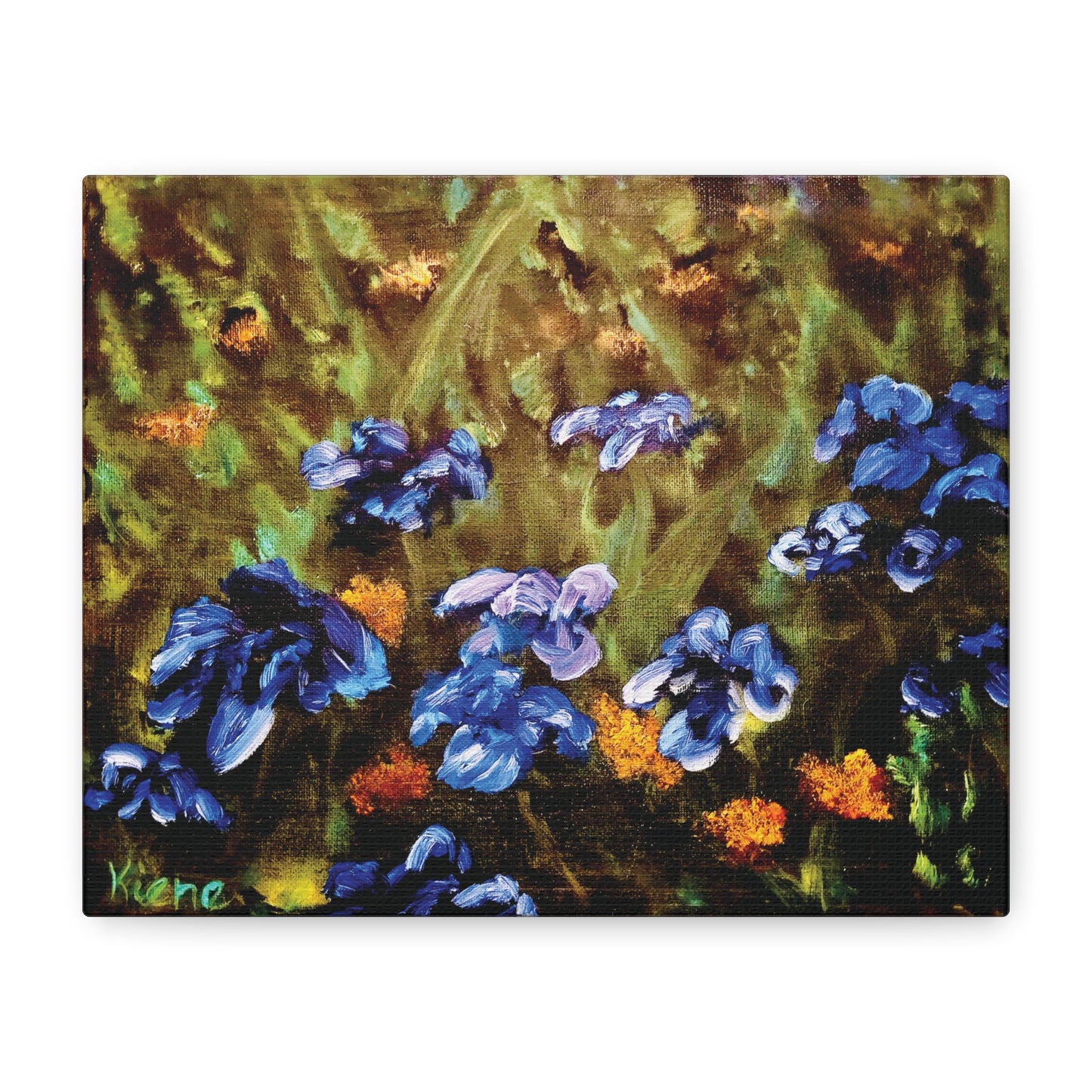 Irises Reimagined Matte Canvas, Stretched, 1.25". Available in sizes from 10” x 8”-18” x 12”