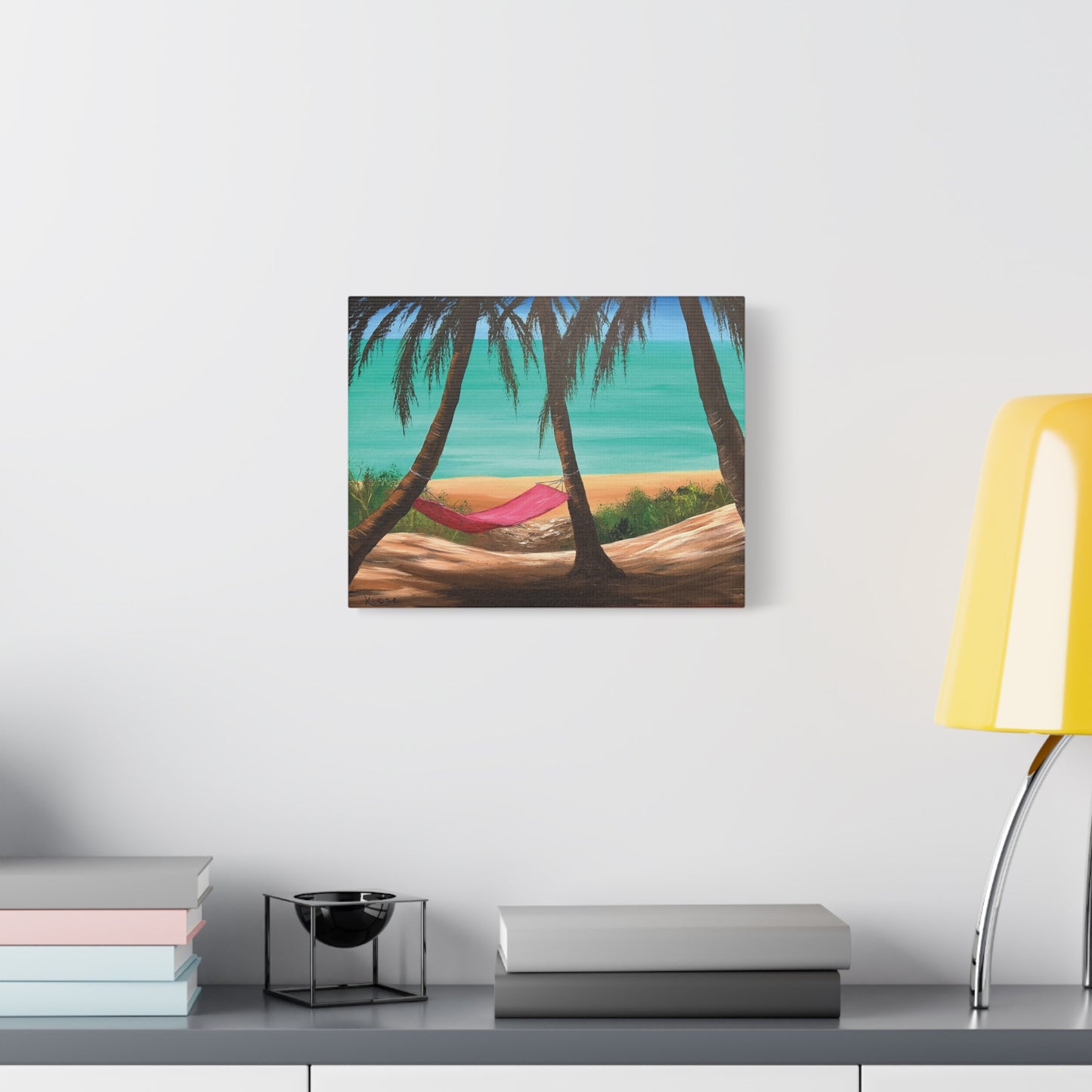 Hawaii Beach Hammock Matte Canvas, Stretched, 1.25". Available in sizes from 10” x 8”-18” x 12”