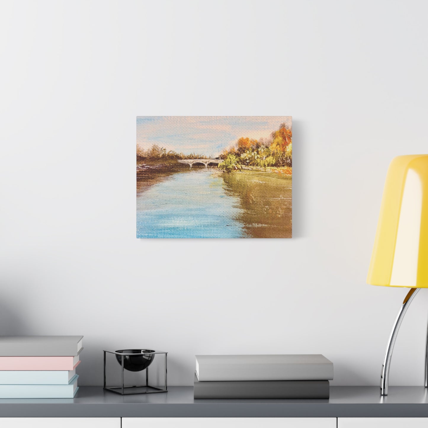 Picturesque Tiber River, Rome Matte Canvas, Stretched, 1.25". Available in sizes from 10” x 8”-18” x 12”