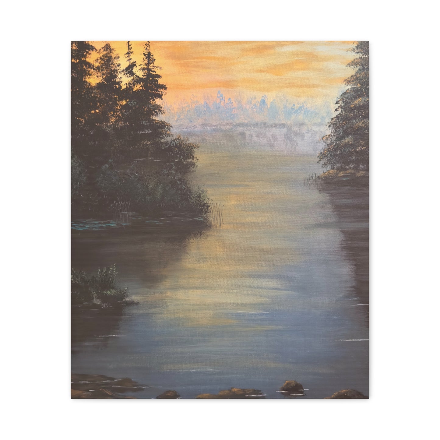 Peaceful Northwoods Lake Matte Canvas, Stretched, 1.25". Available in sizes from 8” x 10”-20” x 30”