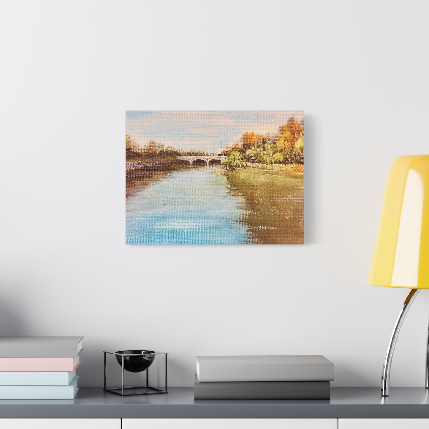 Picturesque Tiber River, Rome Matte Canvas, Stretched, 1.25". Available in sizes from 10” x 8”-18” x 12”