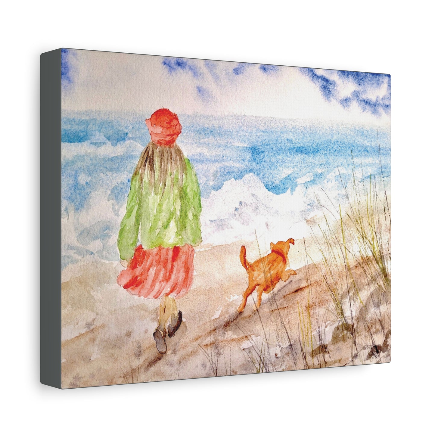 Oceanfront Friends Matte Canvas, Stretched, 1.25". Available in sizes 10” x 8”-20” x 16”