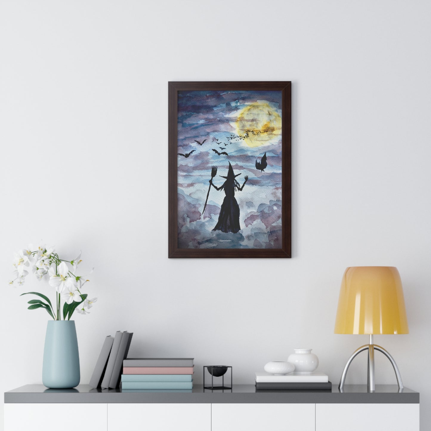 Be Witching Framed Vertical Poster. Available in sizes 11” x 14”-20” x 30”