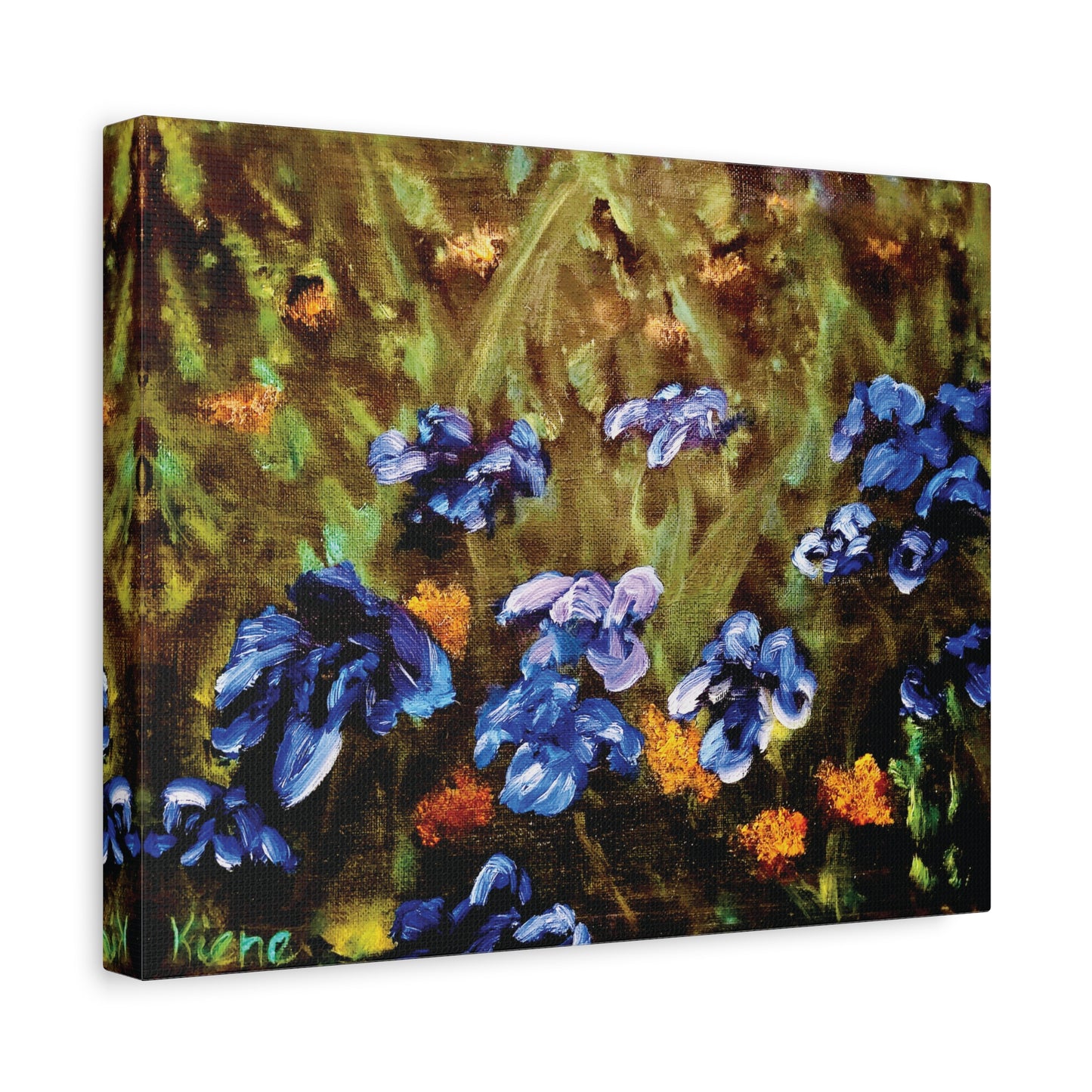 Irises Reimagined Matte Canvas, Stretched, 1.25". Available in sizes from 10” x 8”-18” x 12”
