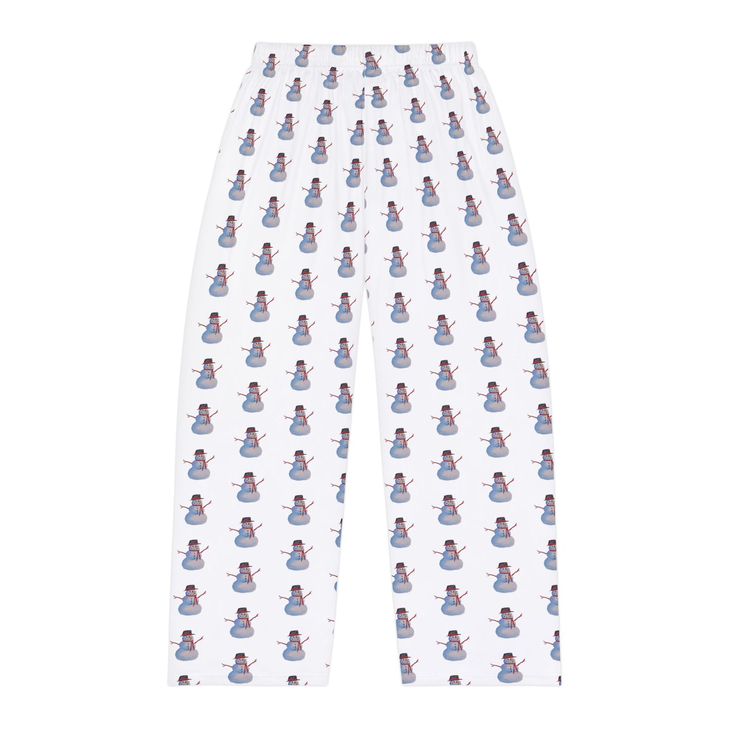 Comfy Men's Whimsical Snowman Pajama Pants. Available in sizes from XS-4XL