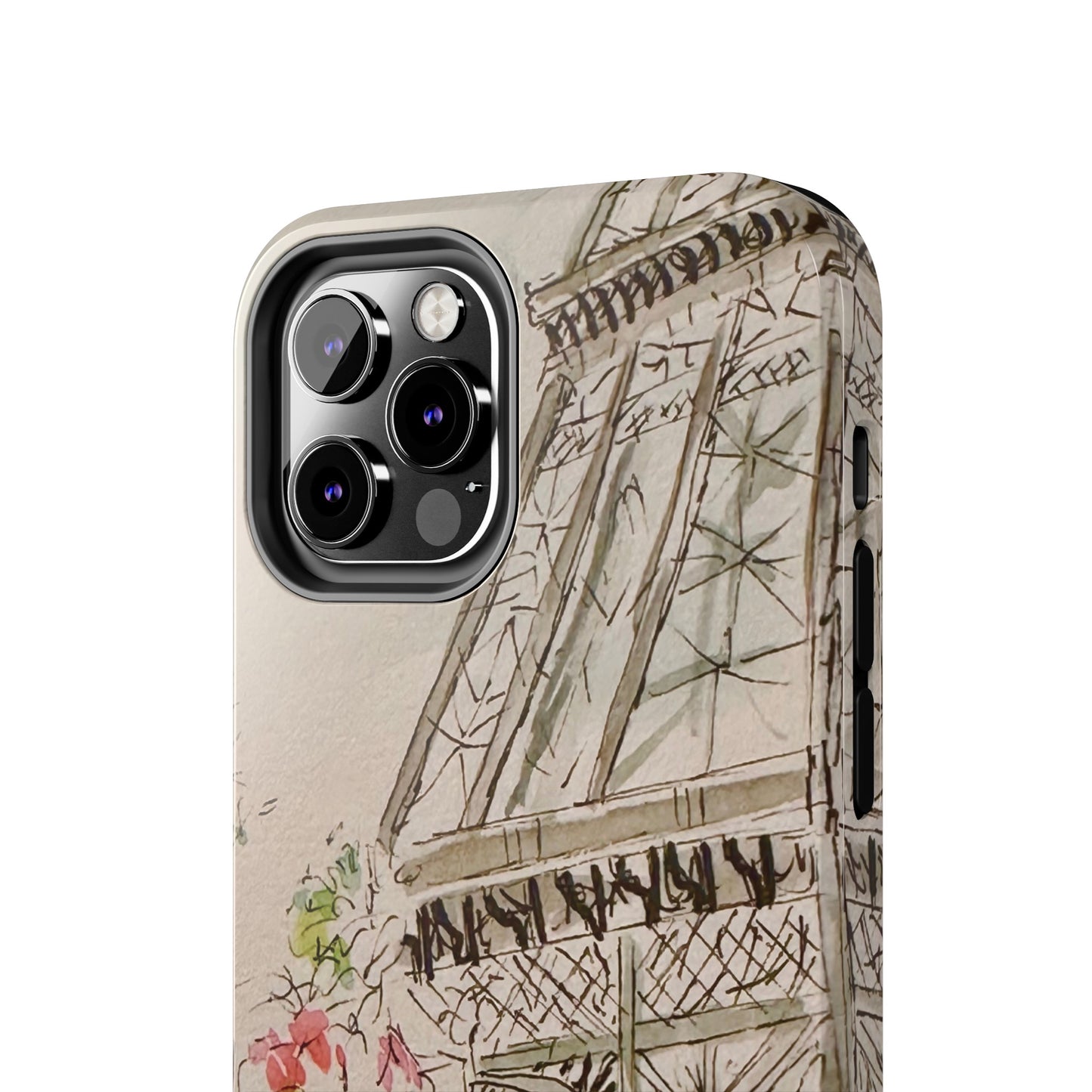 Eiffel Tower and Paris Flowers Phone Case for iPhone 15, 14, 13 and More