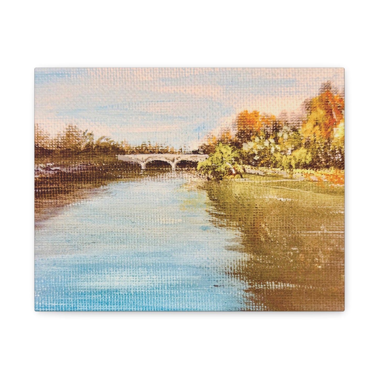Picturesque Tiber River, Rome Matte Canvas, Stretched, 1.25". Available in sizes from 10” x 8”-18” x 12”