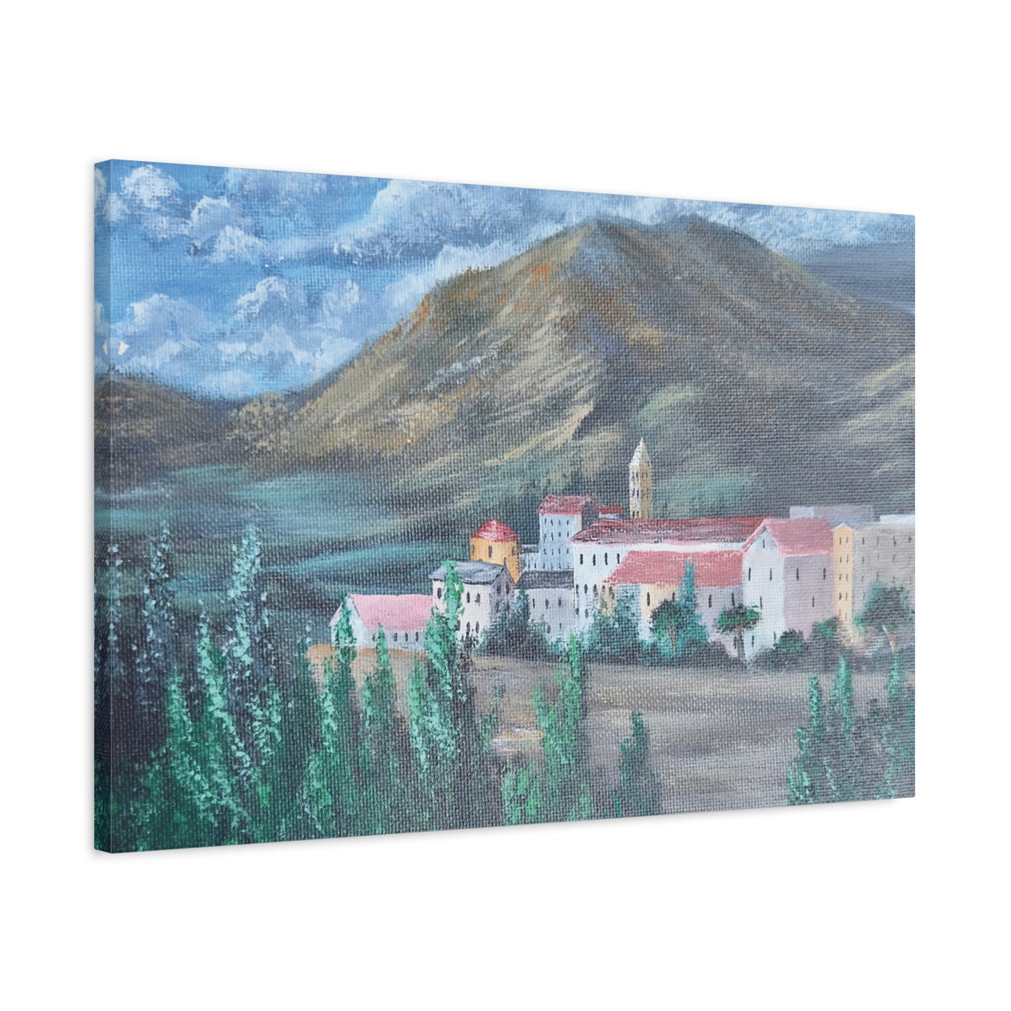 Italian Landscape Vintage Wall Art, Tivoli Matte Canvas, Stretched, 1.25". Available in sizes from 10” x 8”-30” x 20”