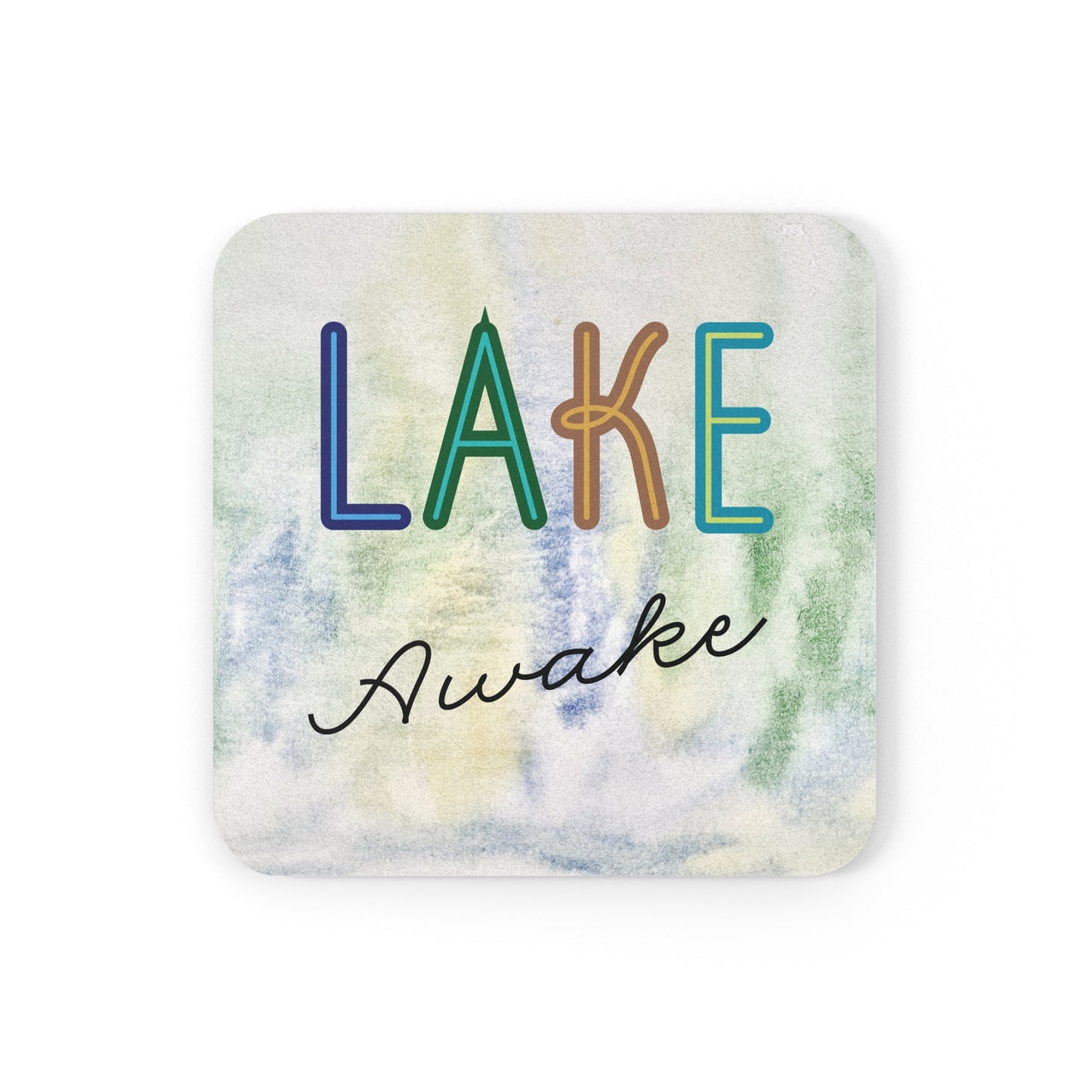 Still Dreaming Lake Awake Cork Back Coaster