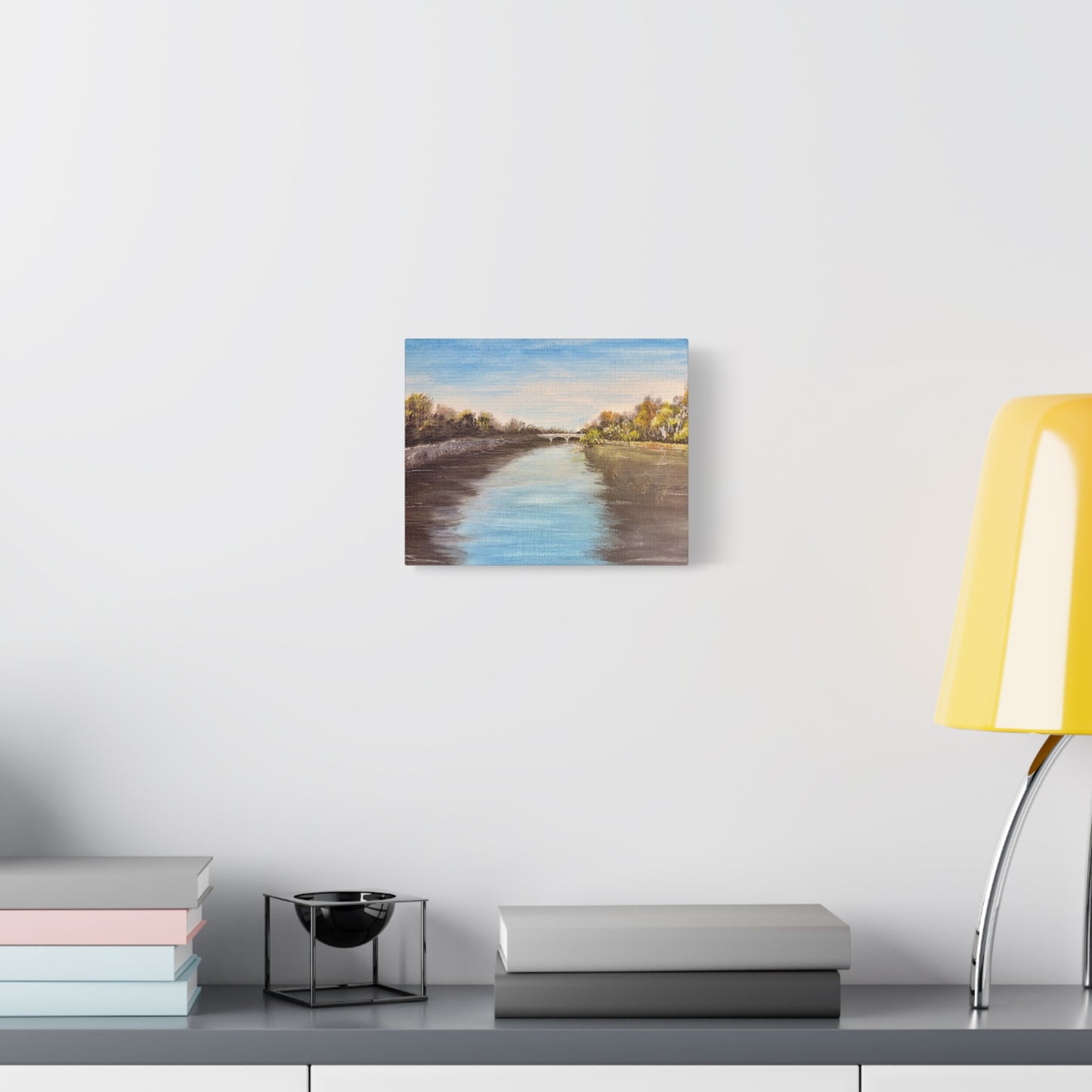 Scenic Tiber River, Rome Matte Canvas, Stretched, 1.25". Available in sizes from 10” x 8”-30” x 24”