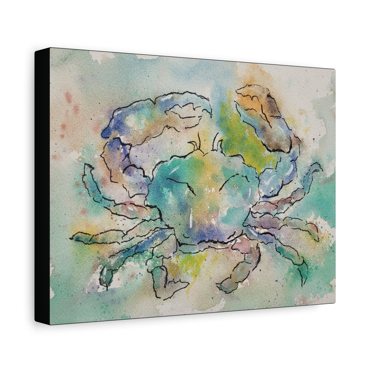Blue Crab Matte Canvas, Stretched, 1.25". Available in sizes 10” x 8”-20” x 16”