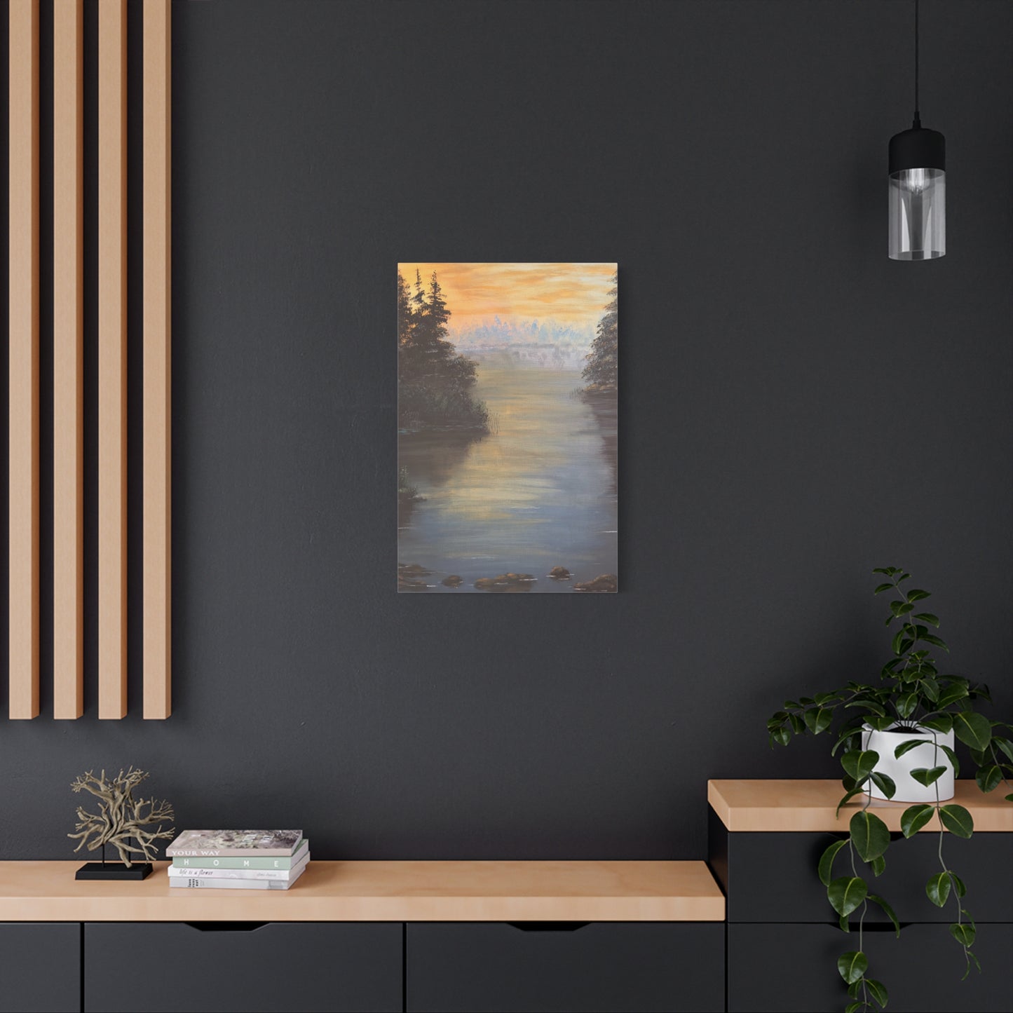 Peaceful Northwoods Lake Matte Canvas, Stretched, 1.25". Available in sizes from 8” x 10”-20” x 30”
