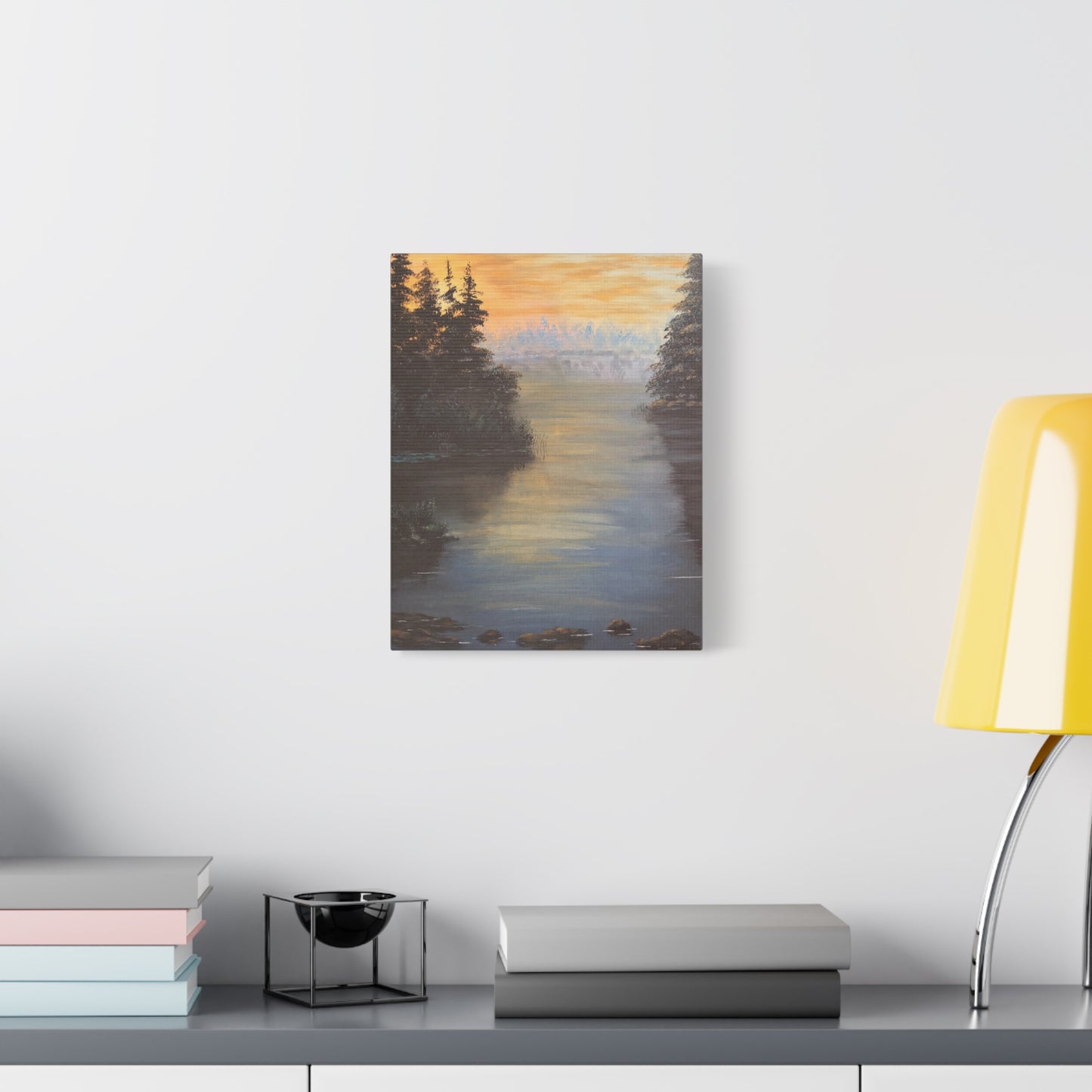 Peaceful Northwoods Lake Matte Canvas, Stretched, 1.25". Available in sizes from 8” x 10”-20” x 30”