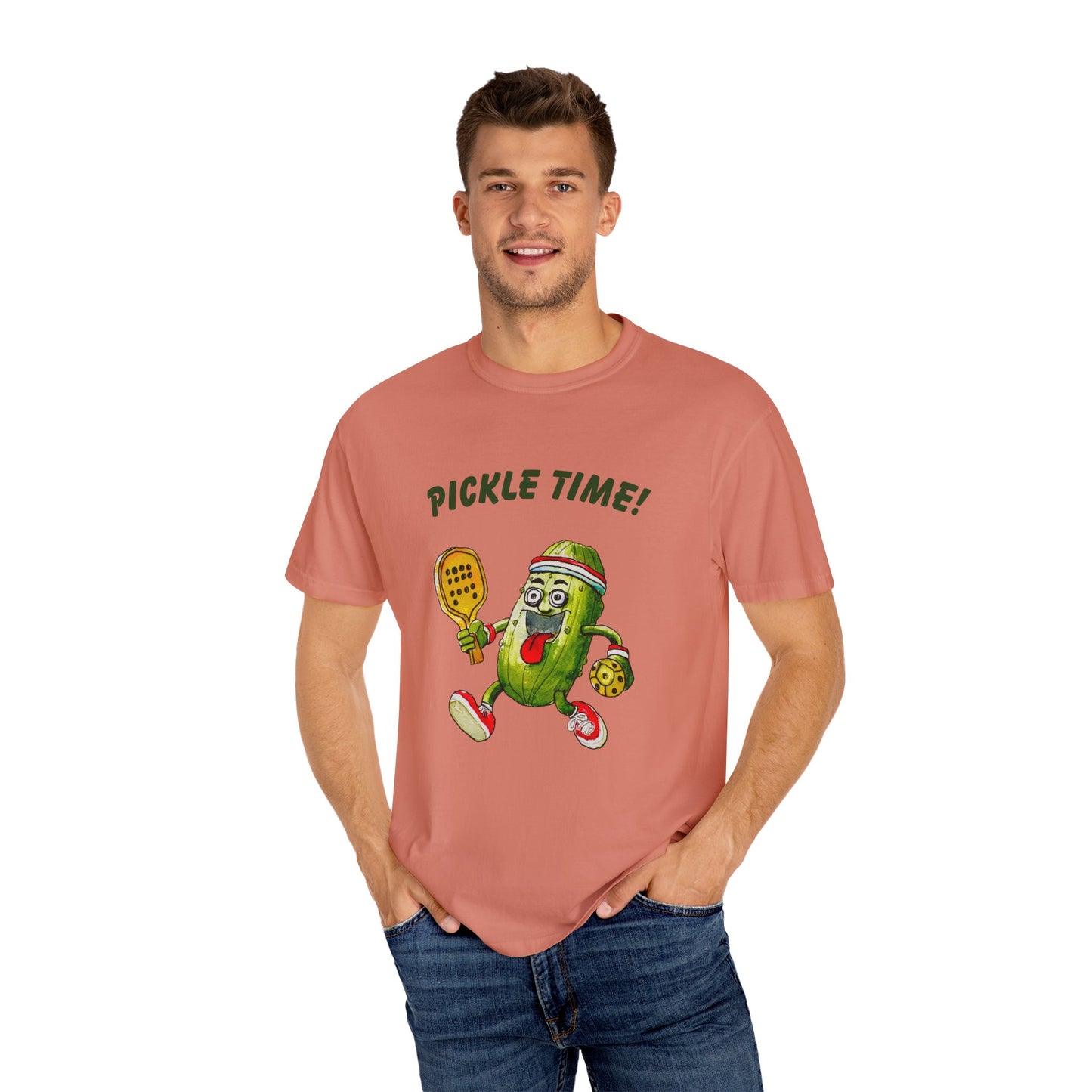 Pickle Time! Unisex Garment-Dyed T-shirt (Light Colors). Available in sizes S-4XL, 16 colors.