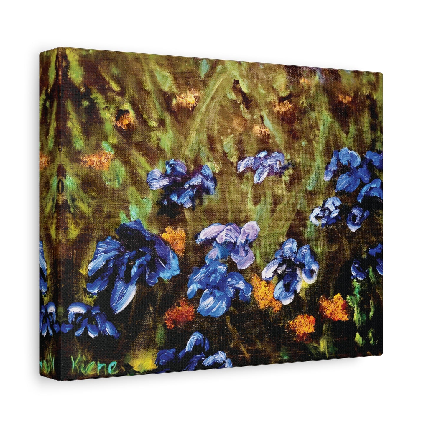 Irises Reimagined Matte Canvas, Stretched, 1.25". Available in sizes from 10” x 8”-18” x 12”