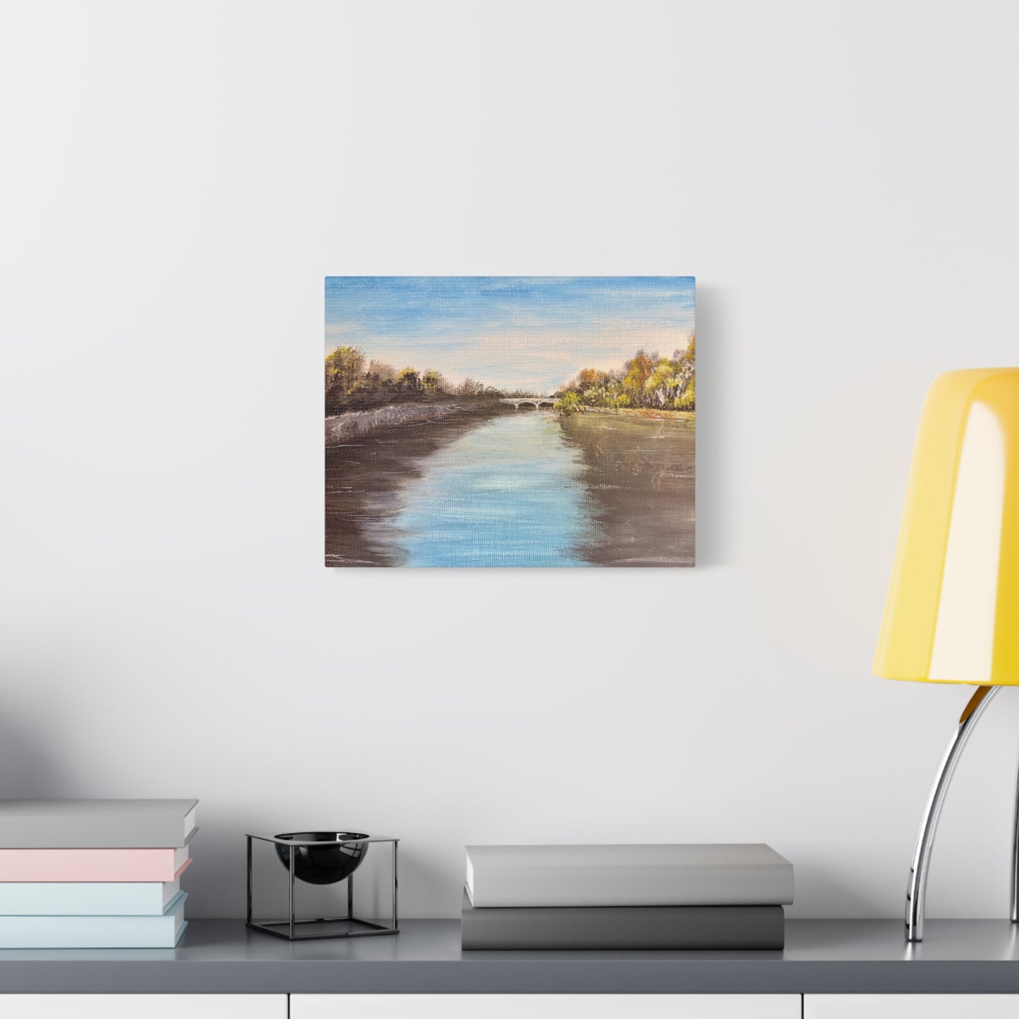 Scenic Tiber River, Rome Matte Canvas, Stretched, 1.25". Available in sizes from 10” x 8”-30” x 24”