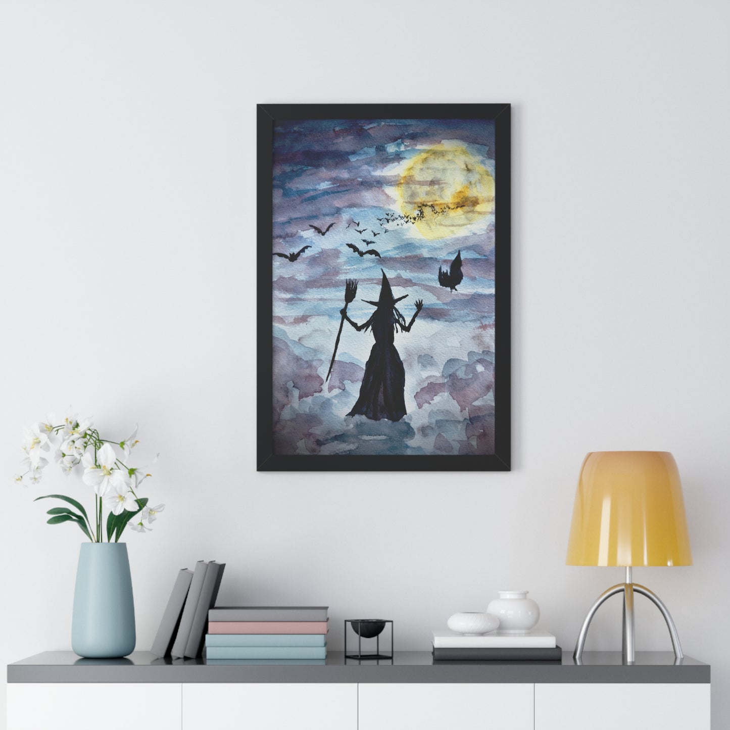 Be Witching Framed Vertical Poster. Available in sizes 11” x 14”-20” x 30”