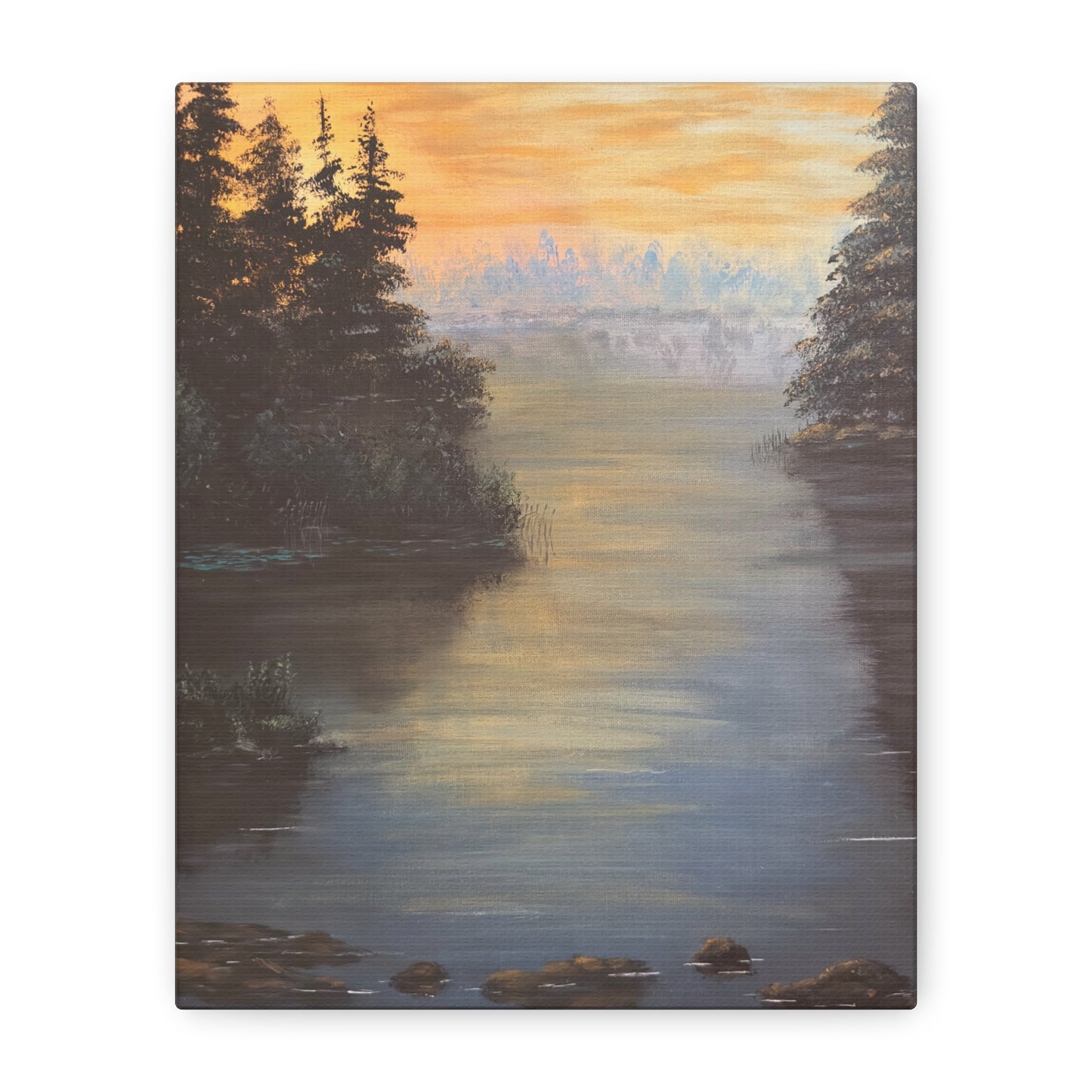 Peaceful Northwoods Lake Matte Canvas, Stretched, 1.25". Available in sizes from 8” x 10”-20” x 30”