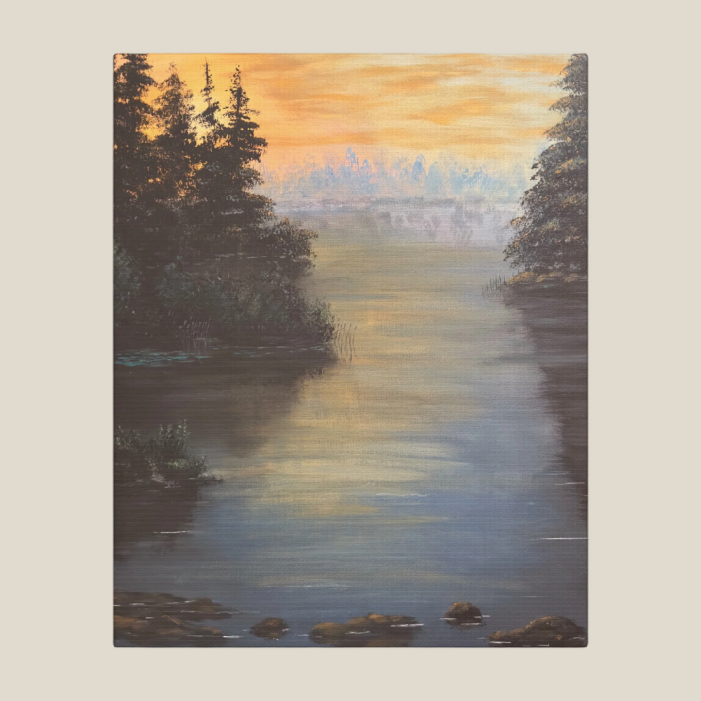 Peaceful Northwoods Lake Matte Canvas, Stretched, 1.25". Available in sizes from 8” x 10”-20” x 30”