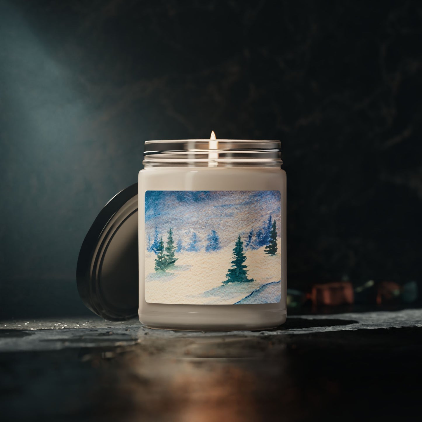 Eco-Friendly Soy Candle (9 oz.), Featuring Frosted Firs. Multiple Scents Available