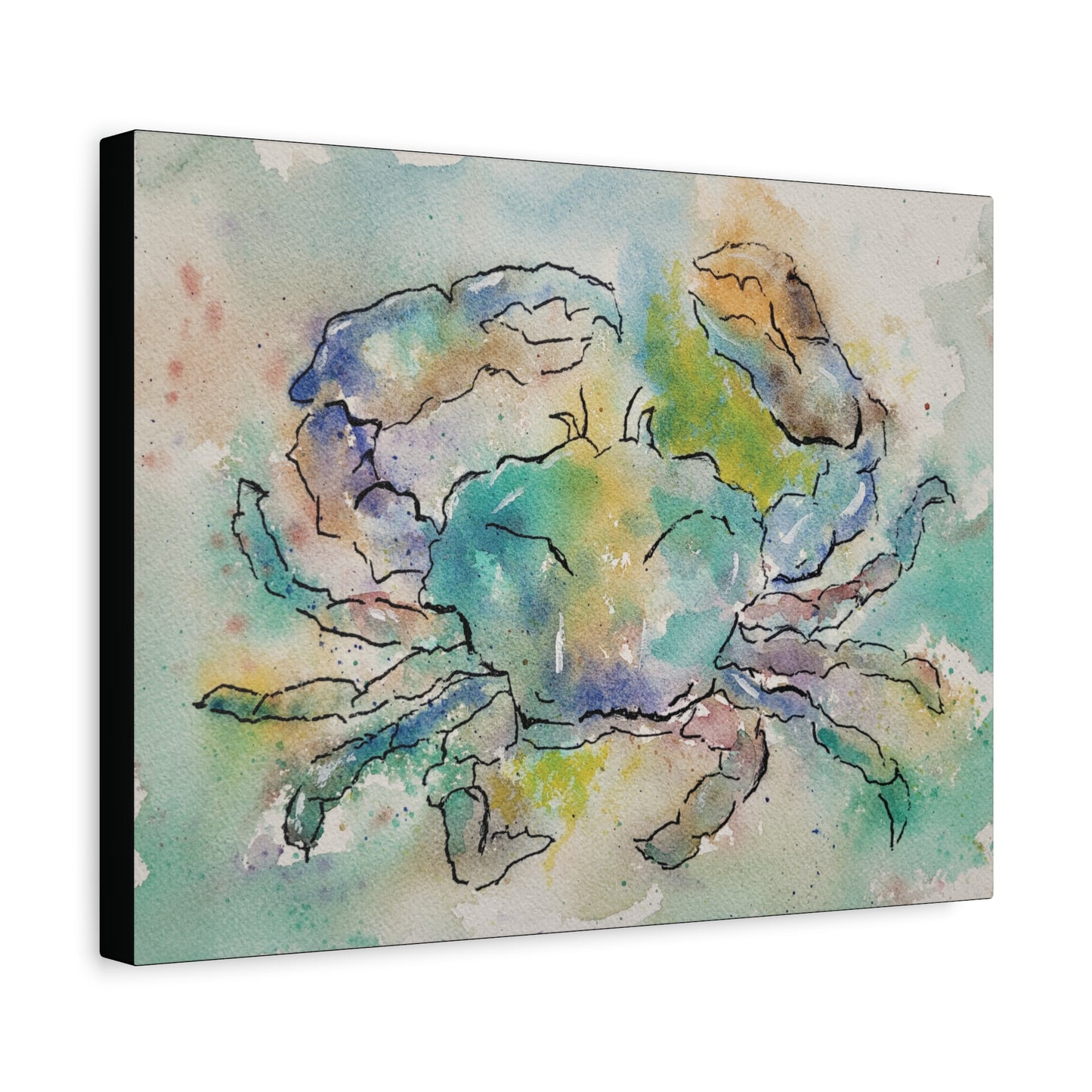 Blue Crab Matte Canvas, Stretched, 1.25". Available in sizes 10” x 8”-20” x 16”