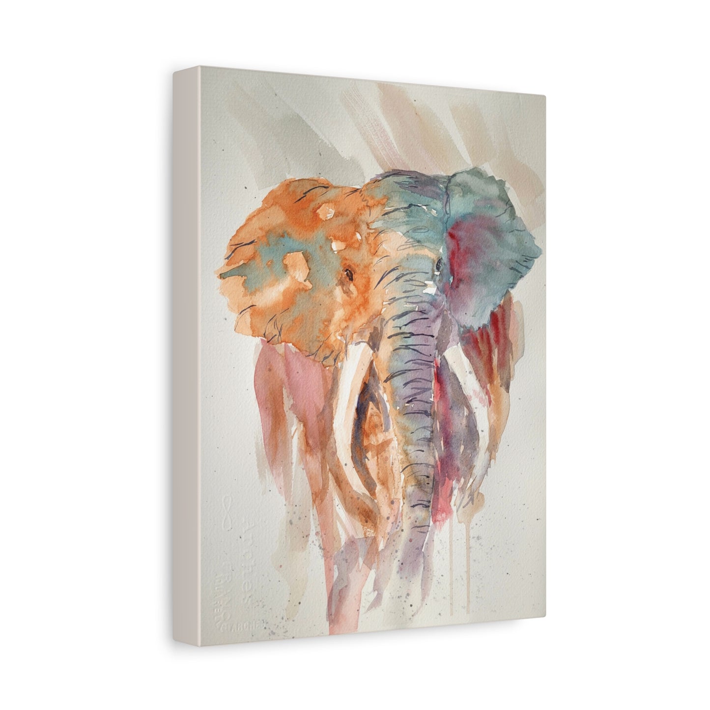 Bull in a Dust Storm Matte Canvas, Stretched, 1.25". Available in sizes 8” x 10”-18” x 24”