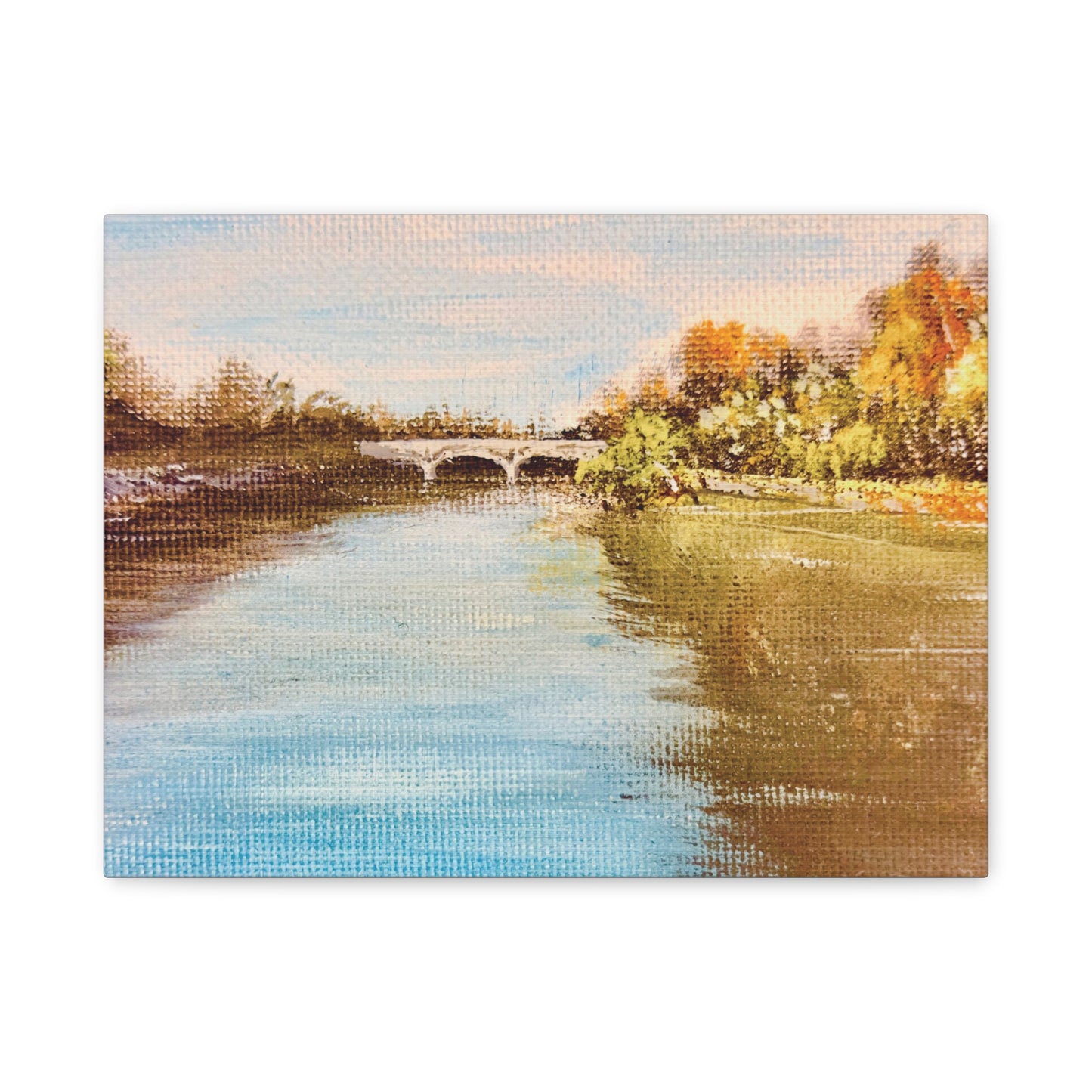 Picturesque Tiber River, Rome Matte Canvas, Stretched, 1.25". Available in sizes from 10” x 8”-18” x 12”