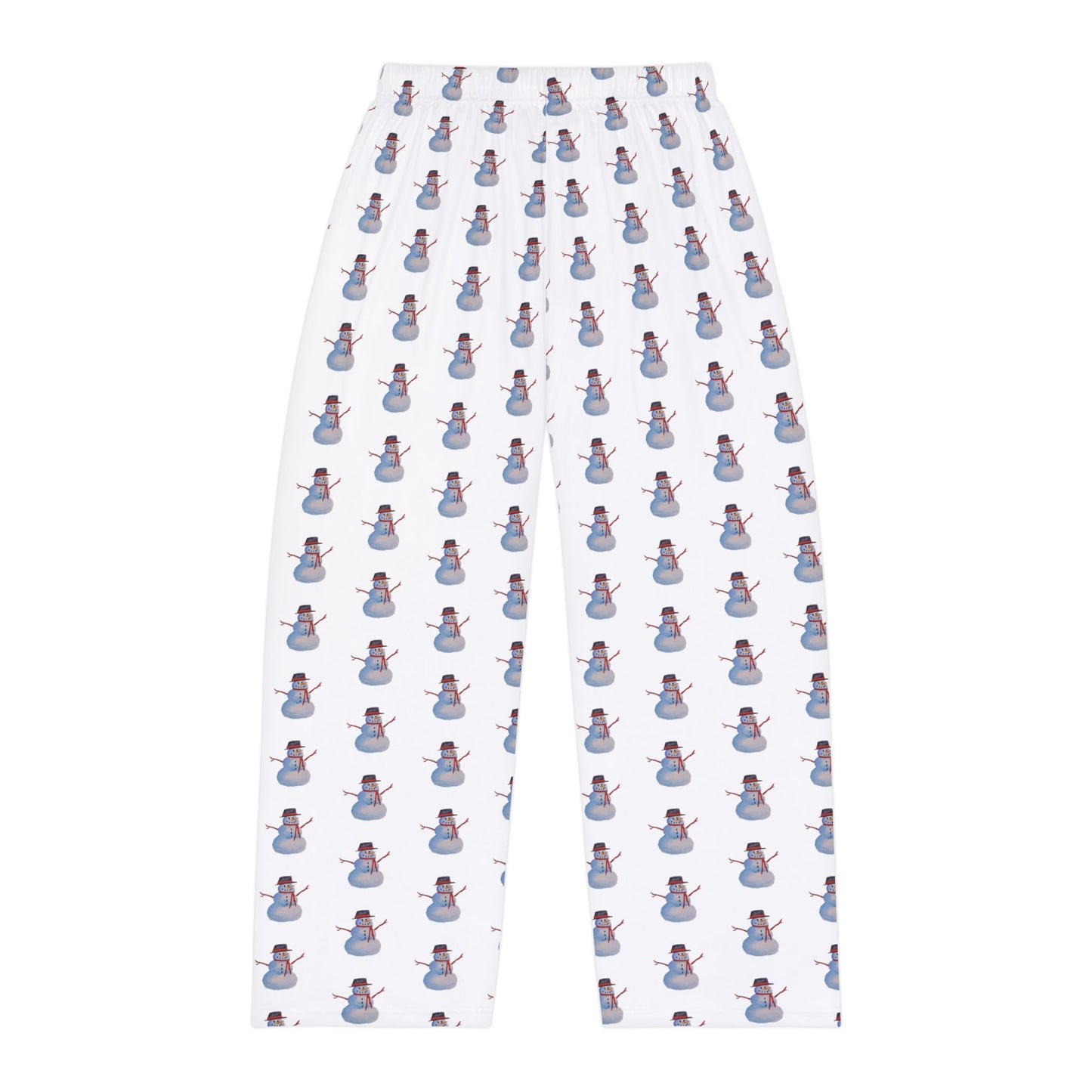 Comfy Men's Whimsical Snowman Pajama Pants. Available in sizes from XS-4XL