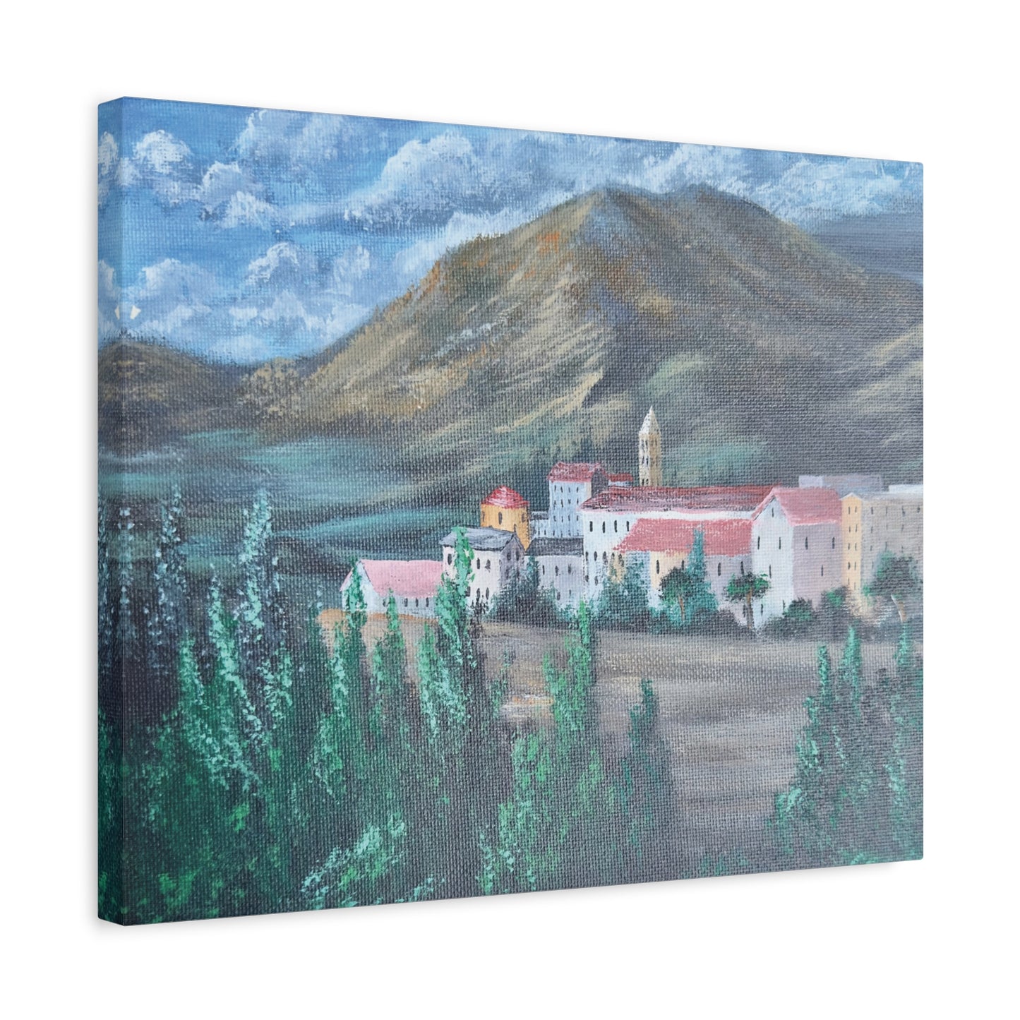 Italian Landscape Vintage Wall Art, Tivoli Matte Canvas, Stretched, 1.25". Available in sizes from 10” x 8”-30” x 20”