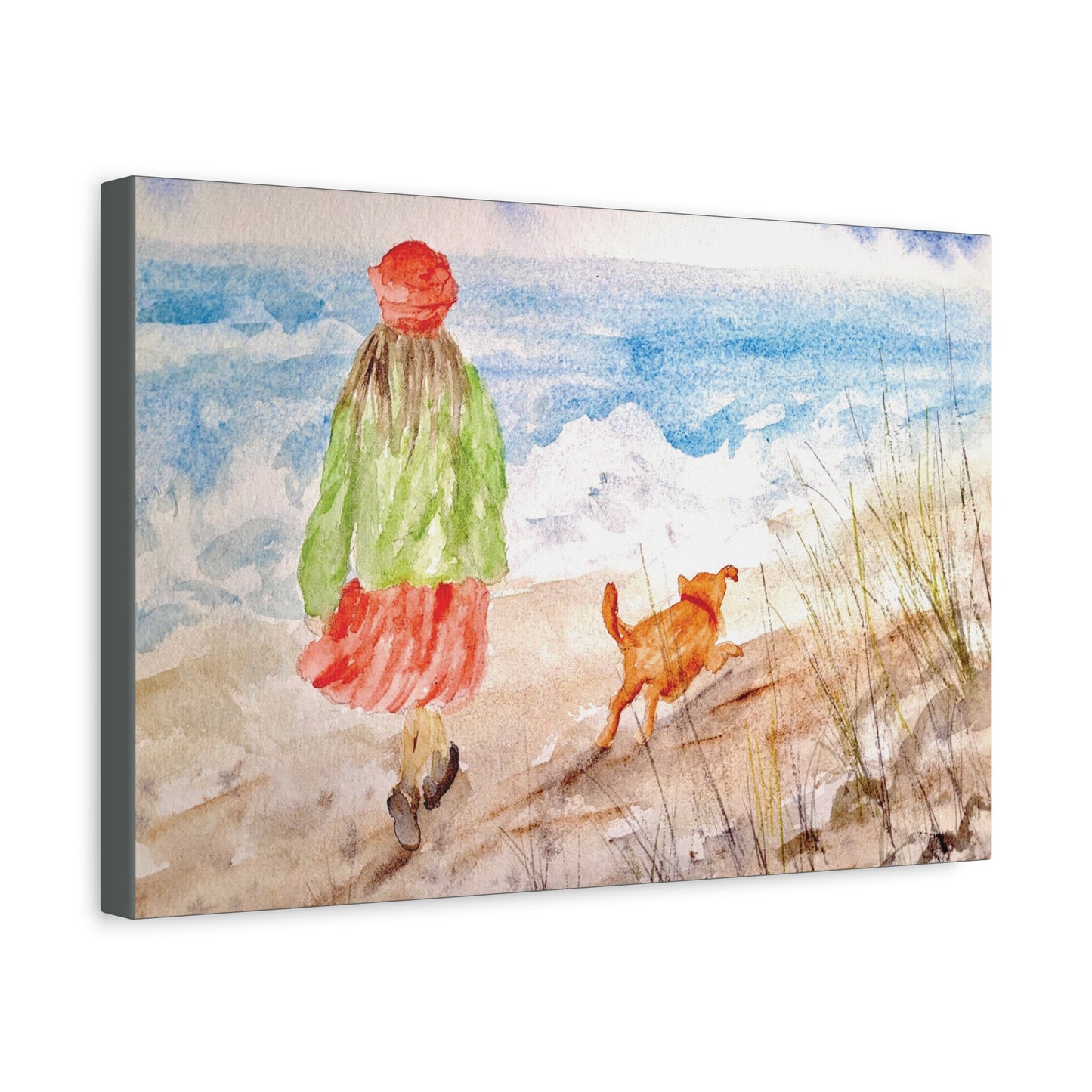 Oceanfront Friends Matte Canvas, Stretched, 1.25". Available in sizes 10” x 8”-20” x 16”