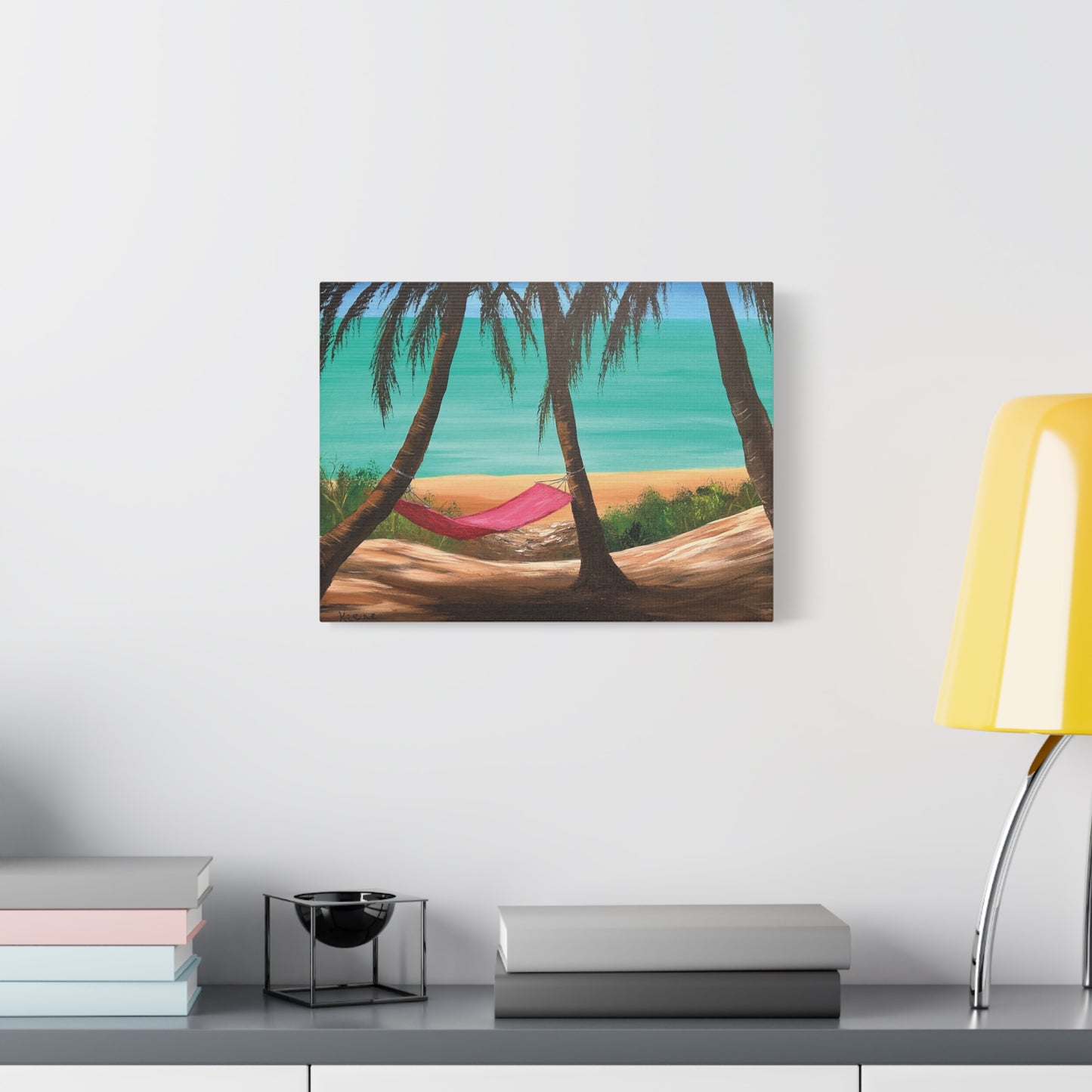 Hawaii Beach Hammock Matte Canvas, Stretched, 1.25". Available in sizes from 10” x 8”-18” x 12”