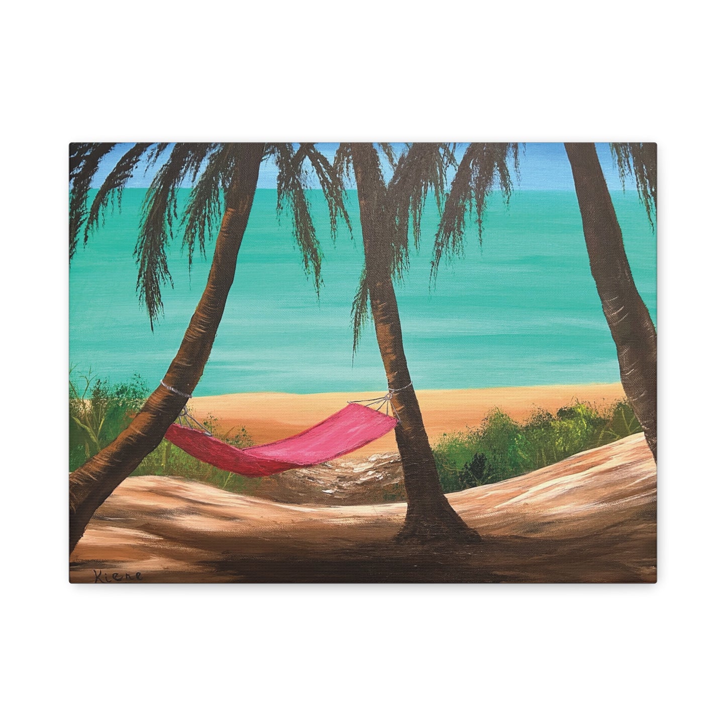 Hawaii Beach Hammock Matte Canvas, Stretched, 1.25". Available in sizes from 10” x 8”-18” x 12”