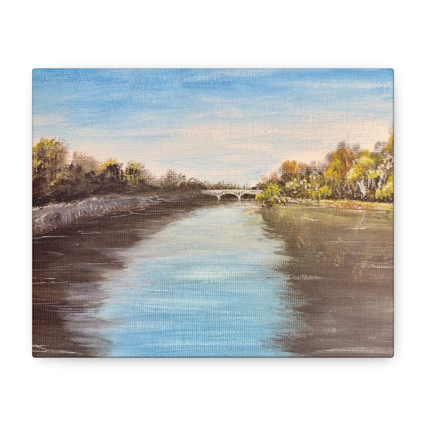 Scenic Tiber River, Rome Matte Canvas, Stretched, 1.25". Available in sizes from 10” x 8”-30” x 24”