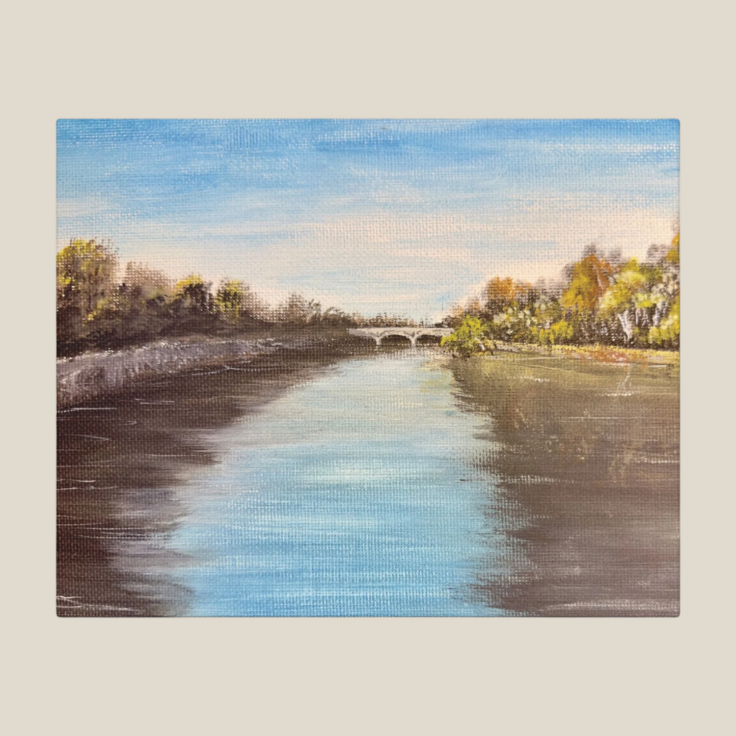 Scenic Tiber River, Rome Matte Canvas, Stretched, 1.25". Available in sizes from 10” x 8”-30” x 24”