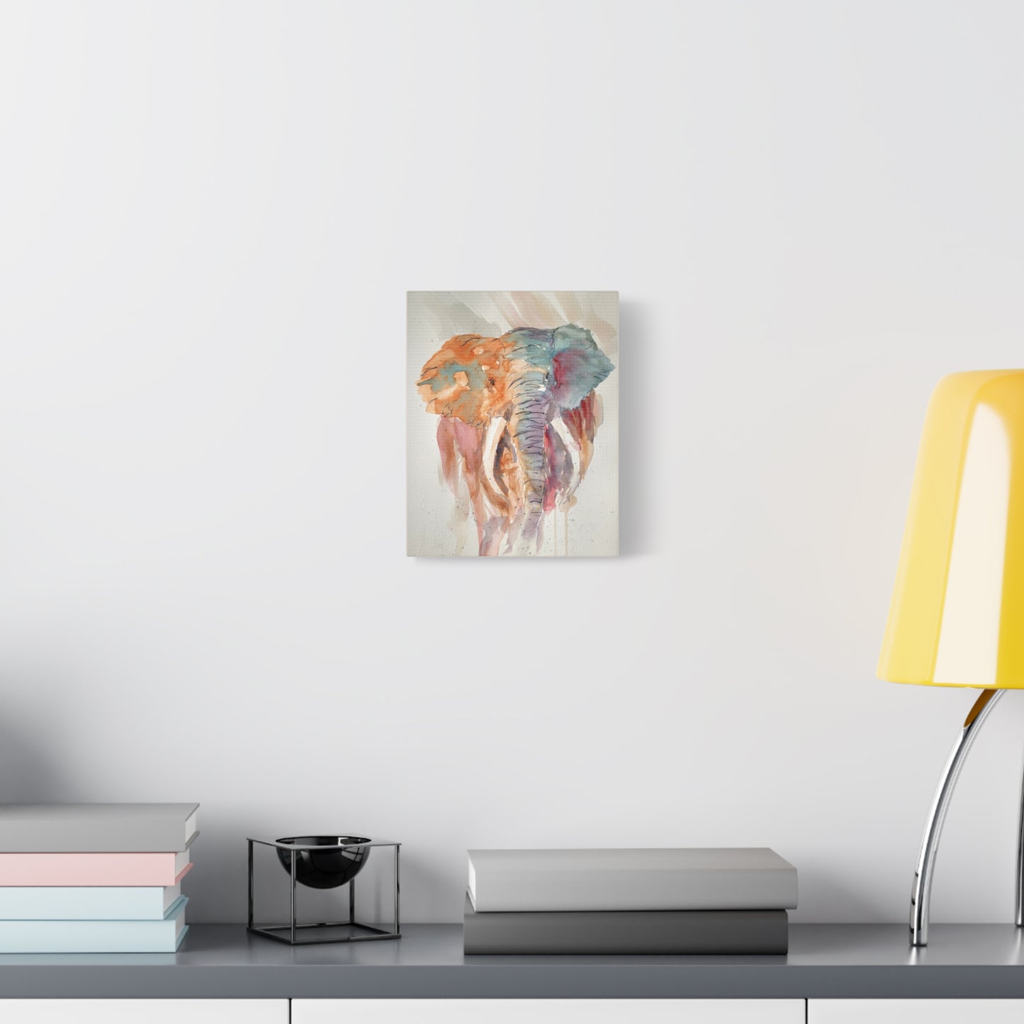 Bull in a Dust Storm Matte Canvas, Stretched, 1.25". Available in sizes 8” x 10”-18” x 24”