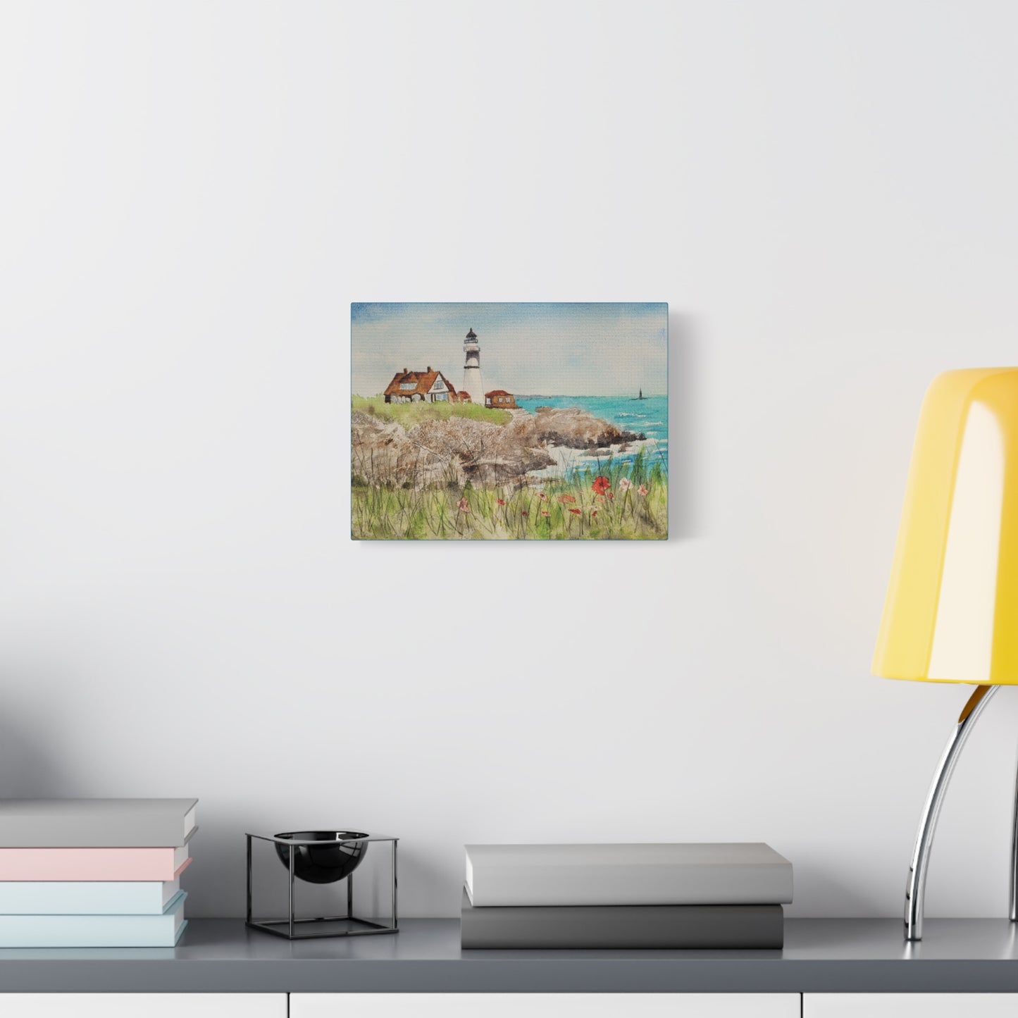 Portland Head Light Matte Canvas, Stretched, 1.25". Available in sizes 10” x 8”-20” x 16”