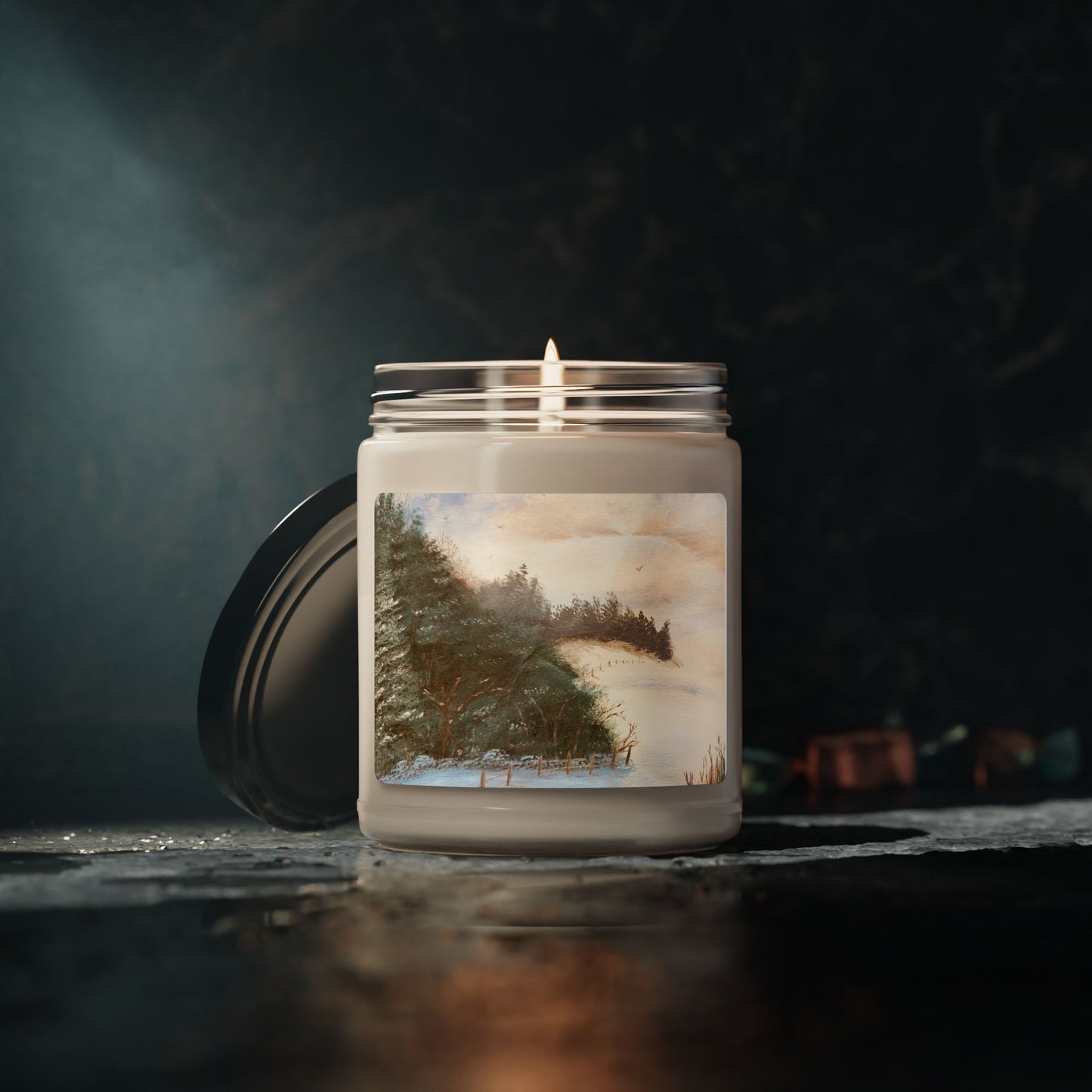 Eco-Friendly Soy Candle (9 oz.), Featuring Cedar Reverie. Multiple Scents Available