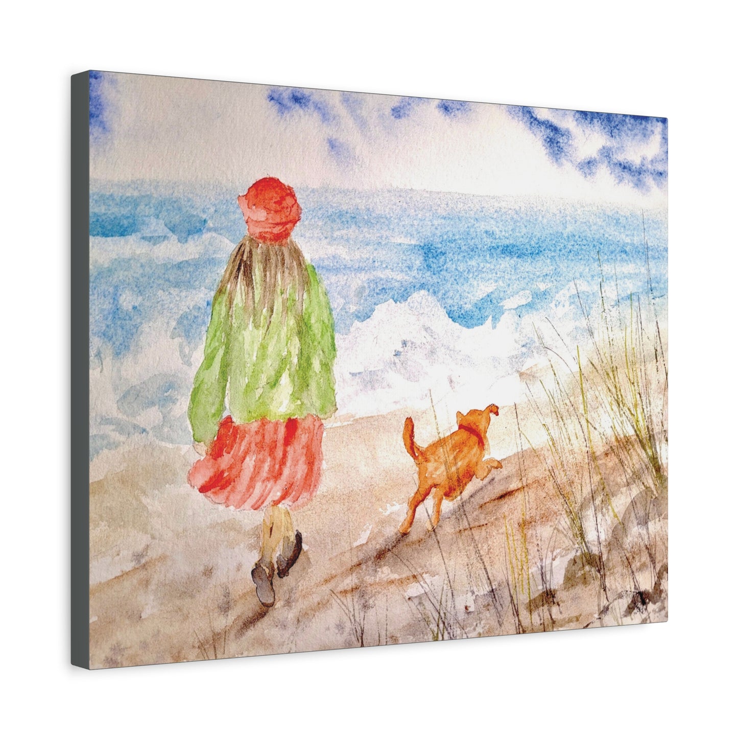 Oceanfront Friends Matte Canvas, Stretched, 1.25". Available in sizes 10” x 8”-20” x 16”