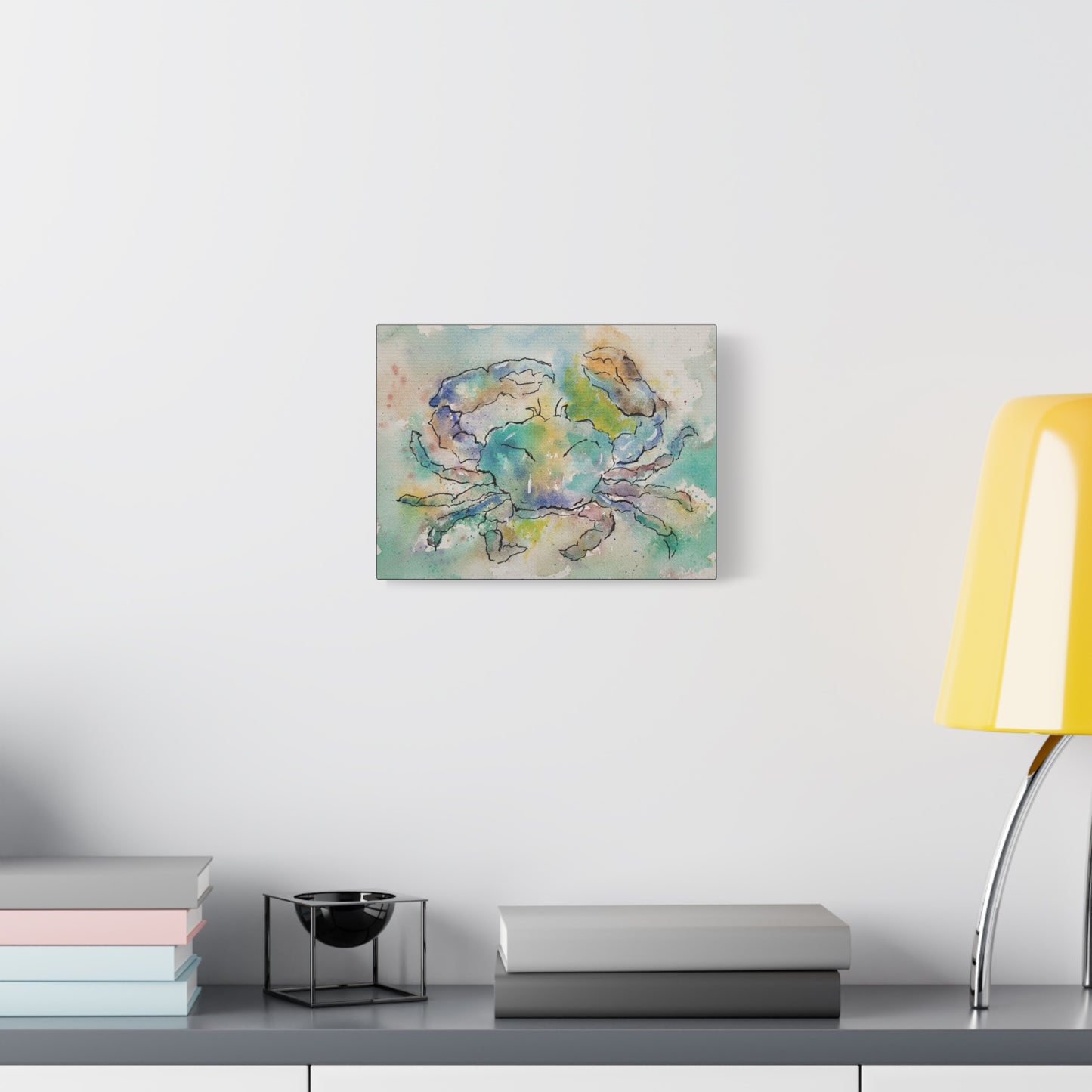 Blue Crab Matte Canvas, Stretched, 1.25". Available in sizes 10” x 8”-20” x 16”